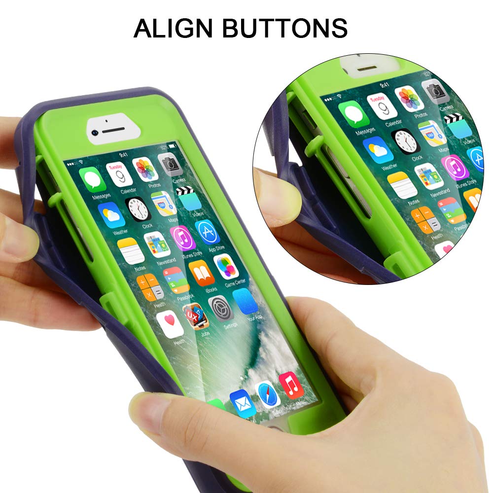 Maxcury For Iphone 6 Case, For Iphone 6S Case, Heavy Duty Shockproof Series Case With Built-In Screen Protector Compatible With