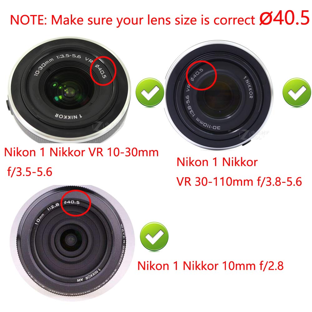 [2 Pack] A6300 Lens Cap For Sony A6400 A6300 A6100 A6000 W/ E Mount 16 50Mm Lens, For Nikon 1 10 30Mm 30 110Mm Lens