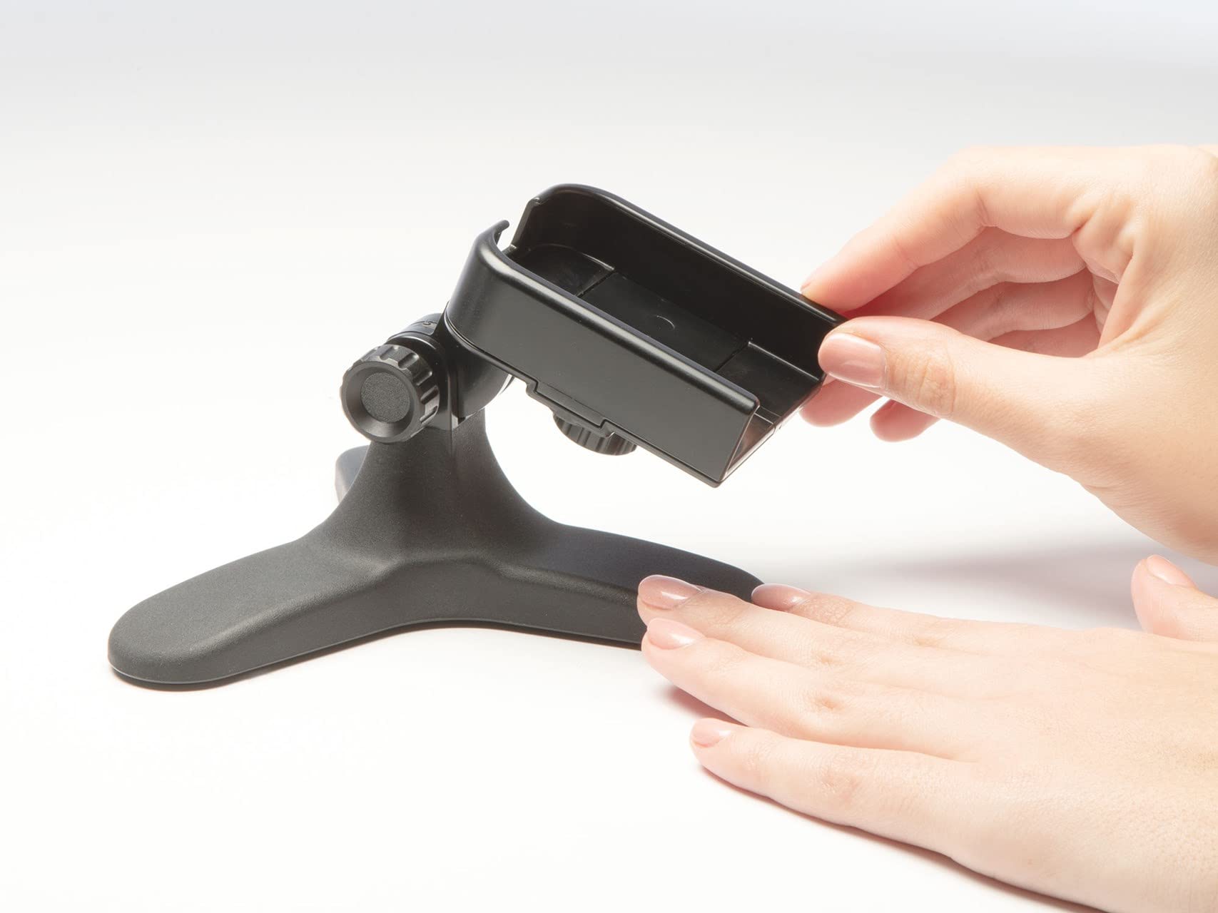 Weathertech Deskfone   Universal Desktop Cell Phone Holder (Violet Billet Knobs)