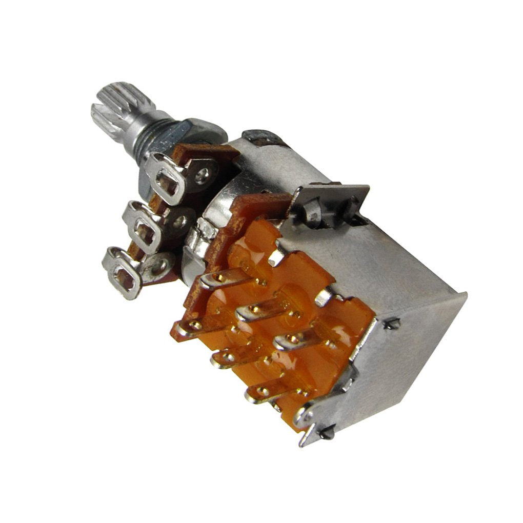 Fleor 2Pcs Push Pull Guitar Pots 18Mm Split Shaft A500K Audio Taper Guitar Potentiometers