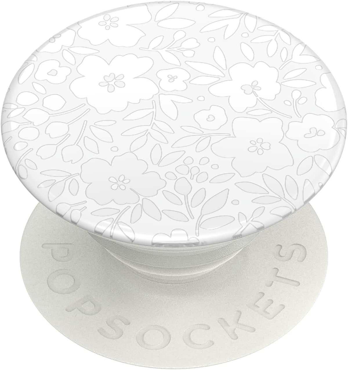 Popsockets: Phone Grip With Expanding Kickstand, Pop Socket For Phone, Floral   Blanc Fresh