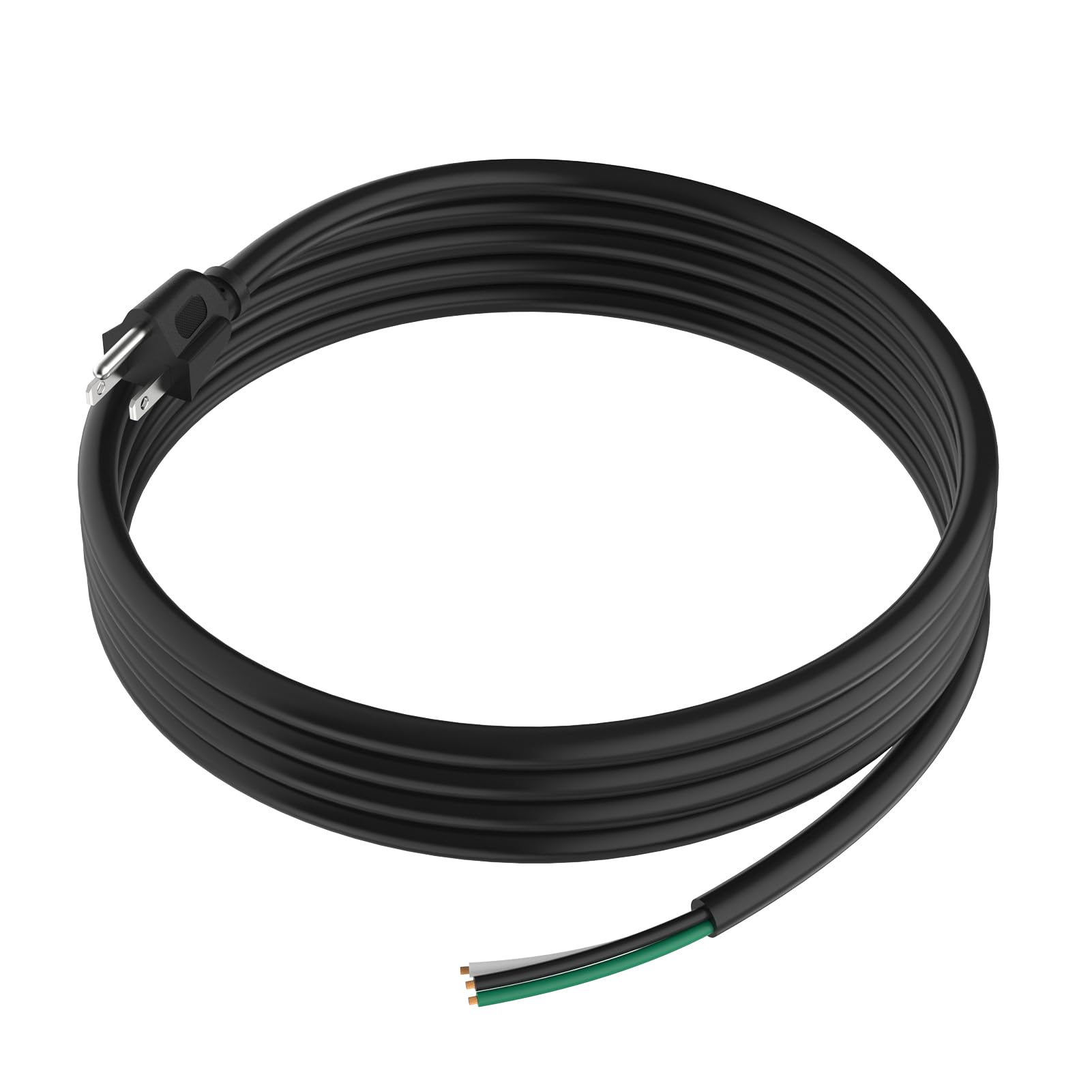 10Ft 12 Gauge 3 Prong Replacement Power Supply Cable Cord   Heavy Duty Power Cord For Power Tools, Grinder And Dishwashers, Male