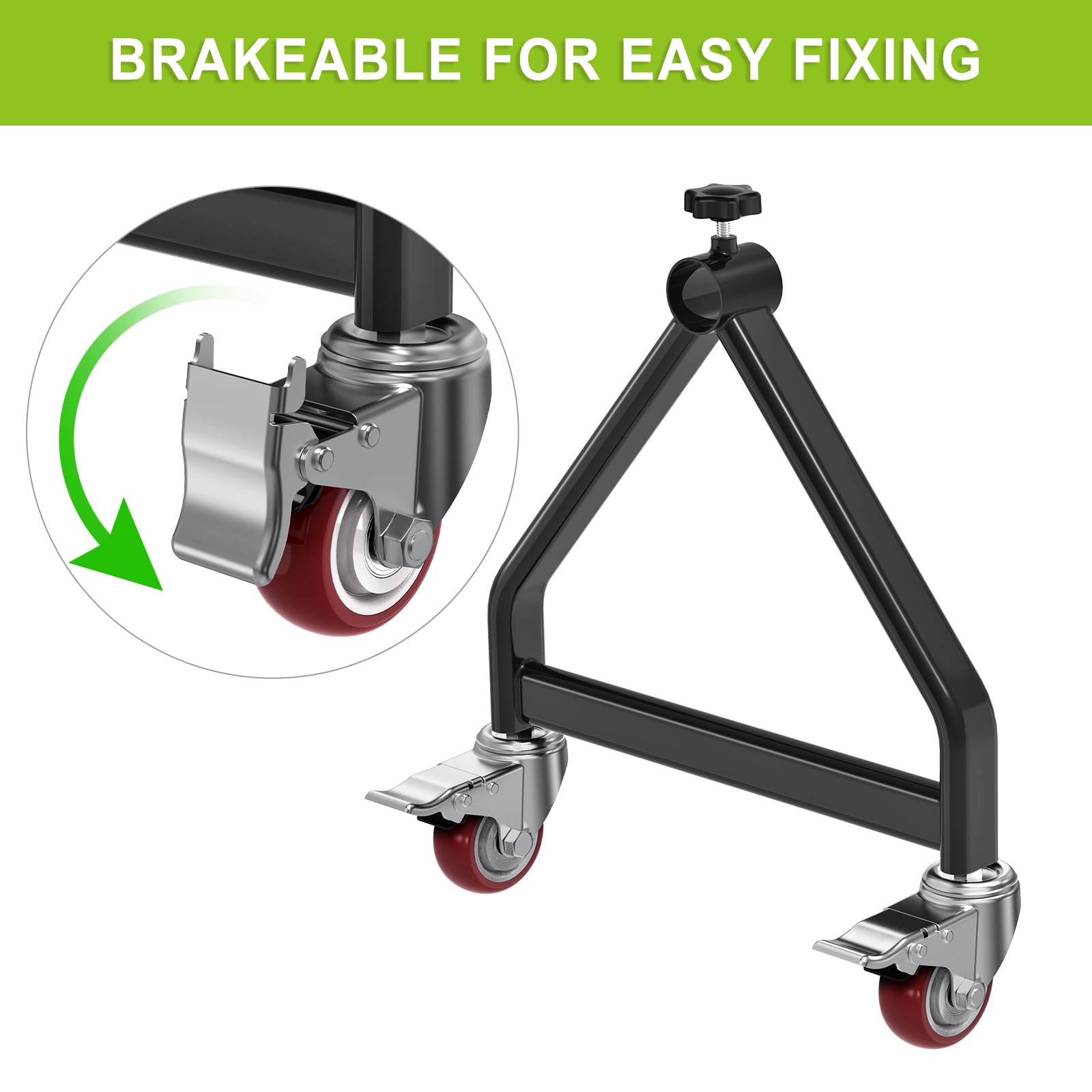 Lifeswell Wire Spool Rack, Portable Cable Caddy, Swivel Caster Wheels With Brake, Steel Fully Welded Wire Rack Dispenser For Up