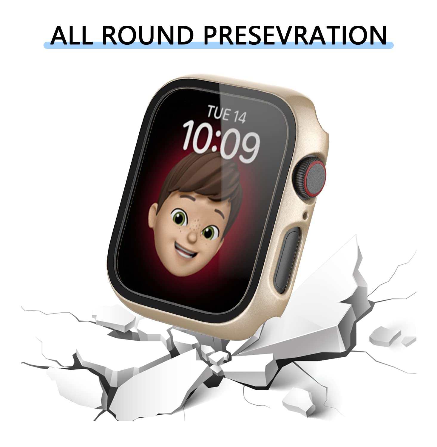 Rontion 6 Pack Hard Pc Case With Tempered Glass Screen Protector 40Mm For Apple Watch Se(2Nd Gen) Series 6/Se/5/4, Scratch Resis