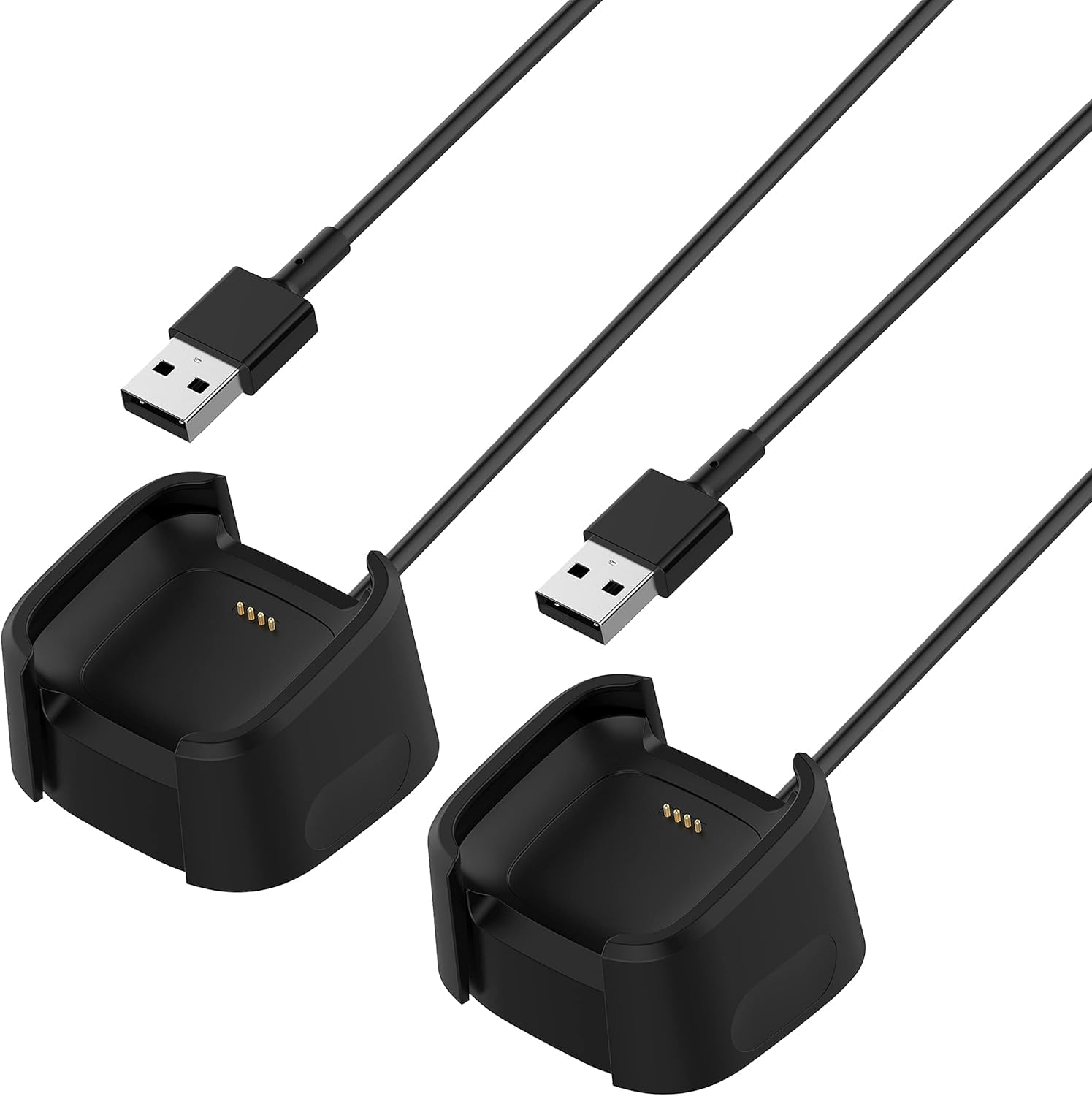 3.3Ft Usb Charger Compatible With Fitbit Versa 2 Charger Dock Anti Slip Replacement Smartwatch Charging Cable Stand(Not For Vers