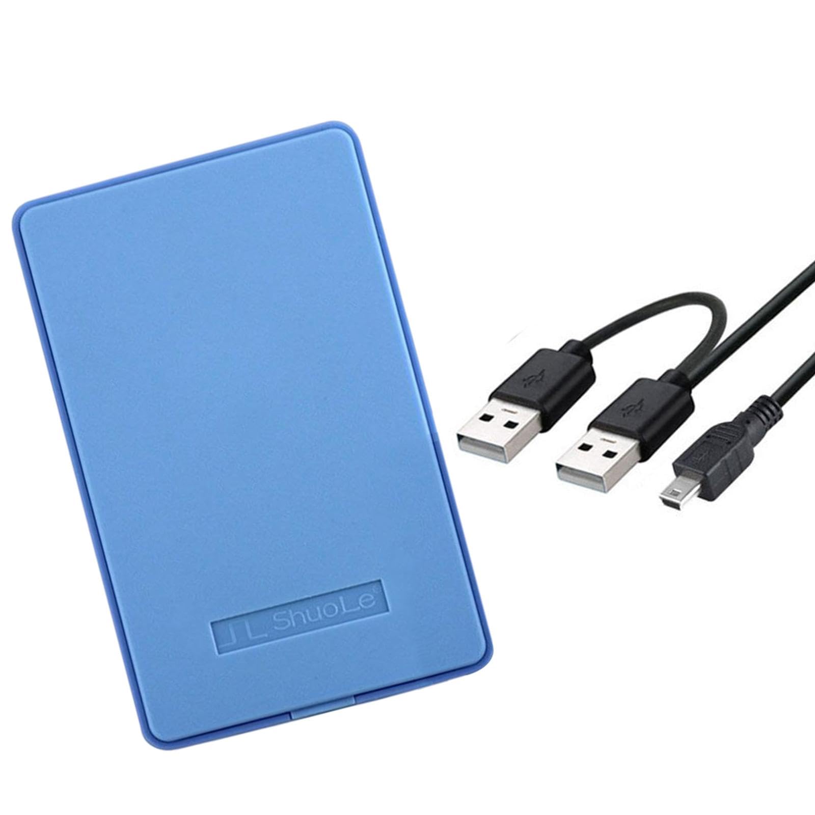 Myaddiction Protective Case For Portable External Hard Drives  Shockproof Cover For Usb Drives Up To 2Tb (Blue)