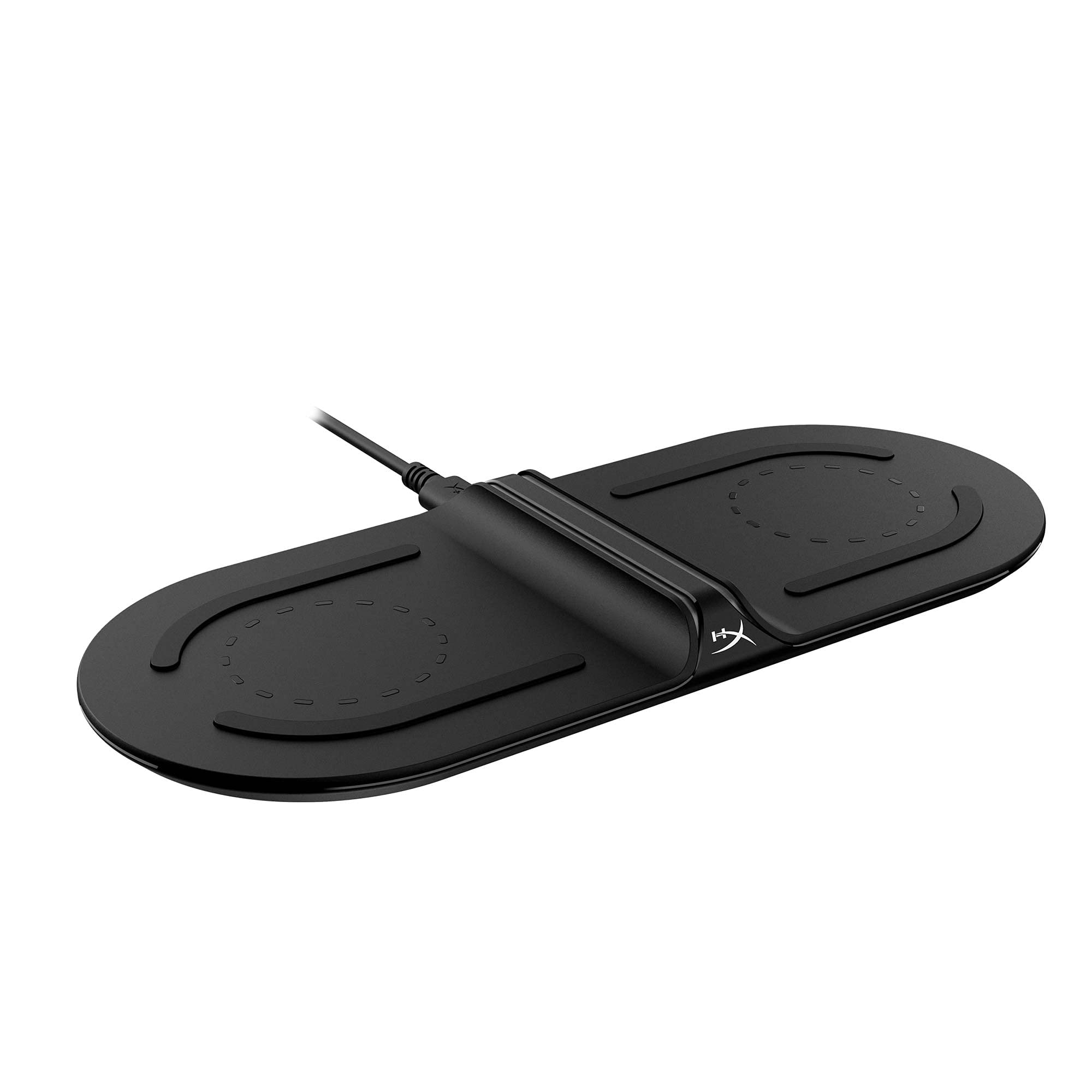HyperX Chargeplay Base  Qi Wireless Charger, Qi Certified, Dual Wireless Charging Pads Charge Up to Two Devices, Battery Indica