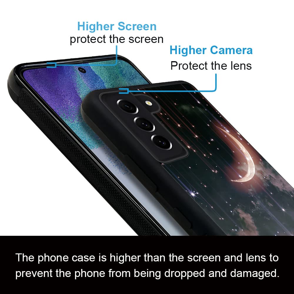 ZHEGAILIAN Samsung Galaxy S23 Phone Case Shockproof Non-Slip TPU PC Crescent Nebula 6.1 inch