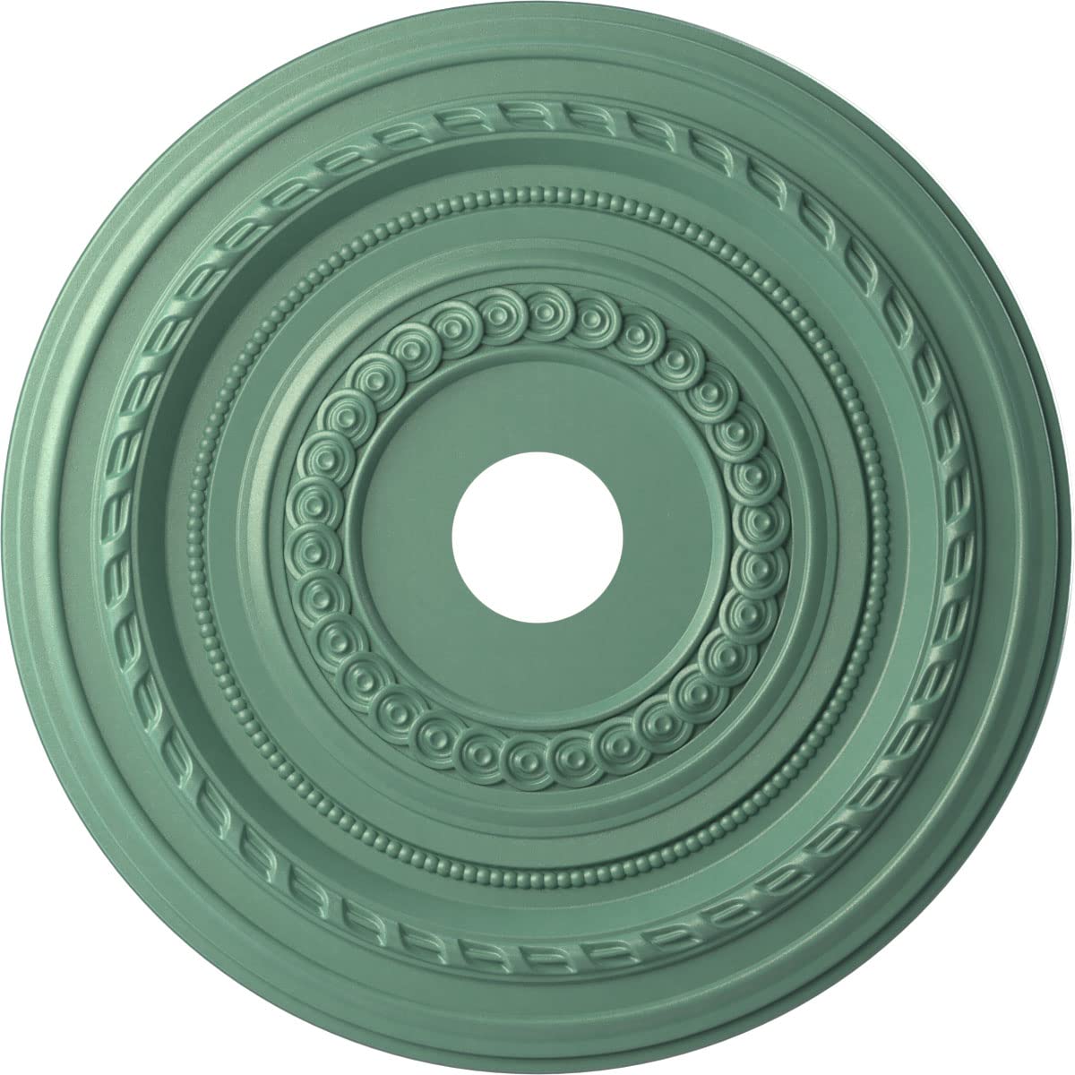 Ekena Millwork CMP22COFSM Cole Thermoformed PVC Ceiling Medallion (Fits Canopies up to 6), 22OD x 3 1/2ID x 1P, Universal Pearl 