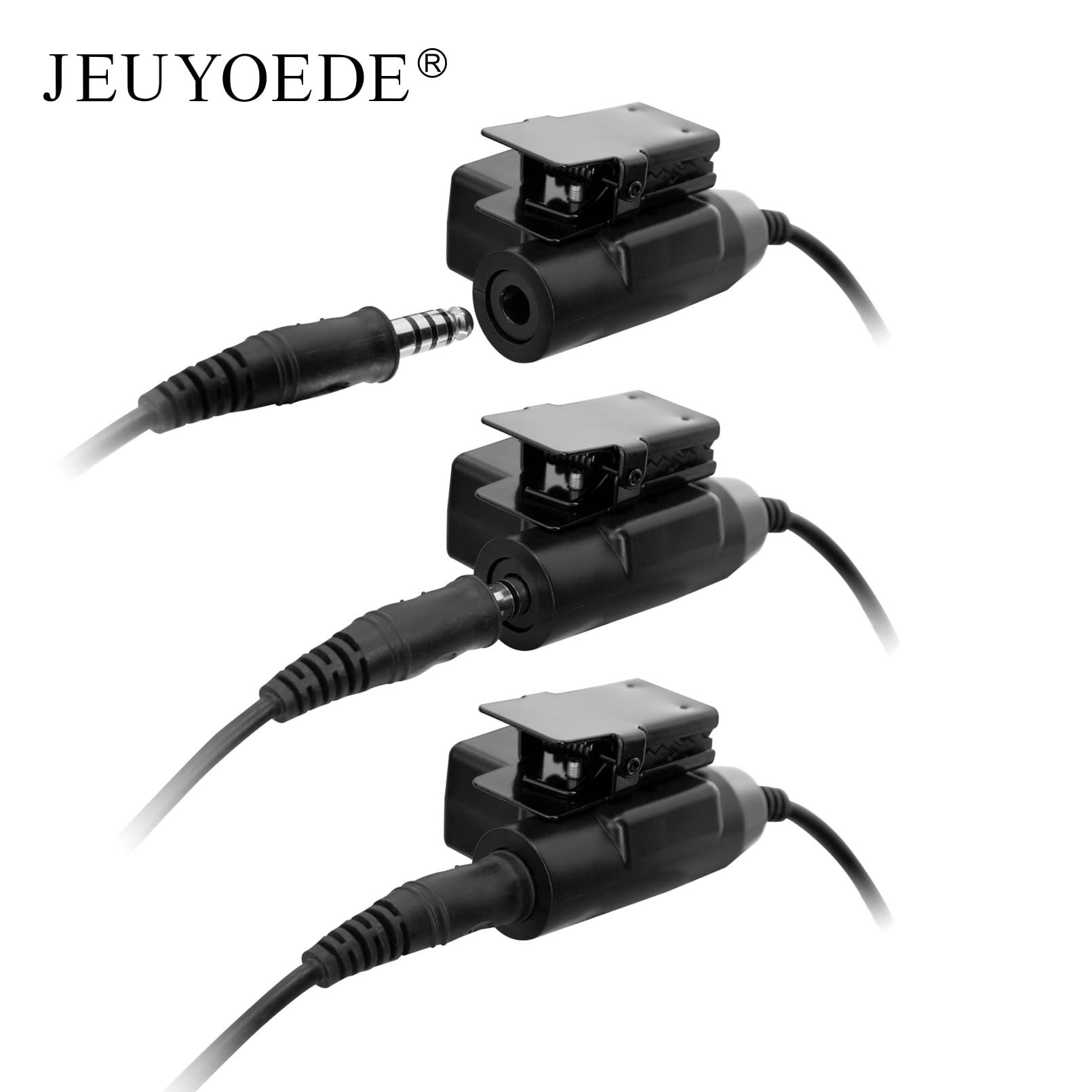 Jeuyoede U94 Ptt Tactical Military Adapter Standard 7.1Mm Plug Compatible With Motorola Two Way Radio Rmm2050 Xu2600 Cls1110 Cp2