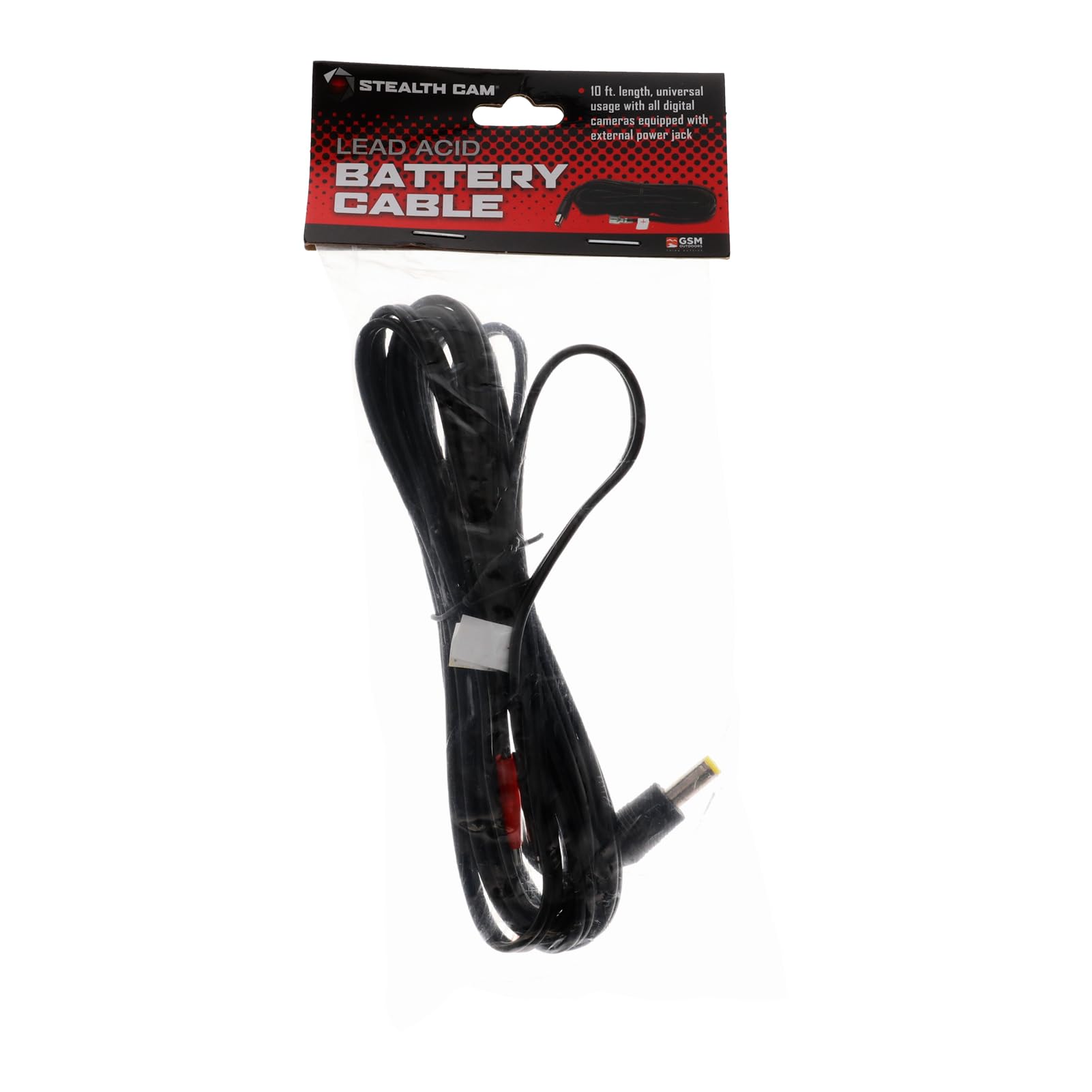 Stealth Cam Durable Resistant Game Hunting Scouting Surveillance Trail Camera Charging 10Ft Battery Connection Cable, Black - Fo