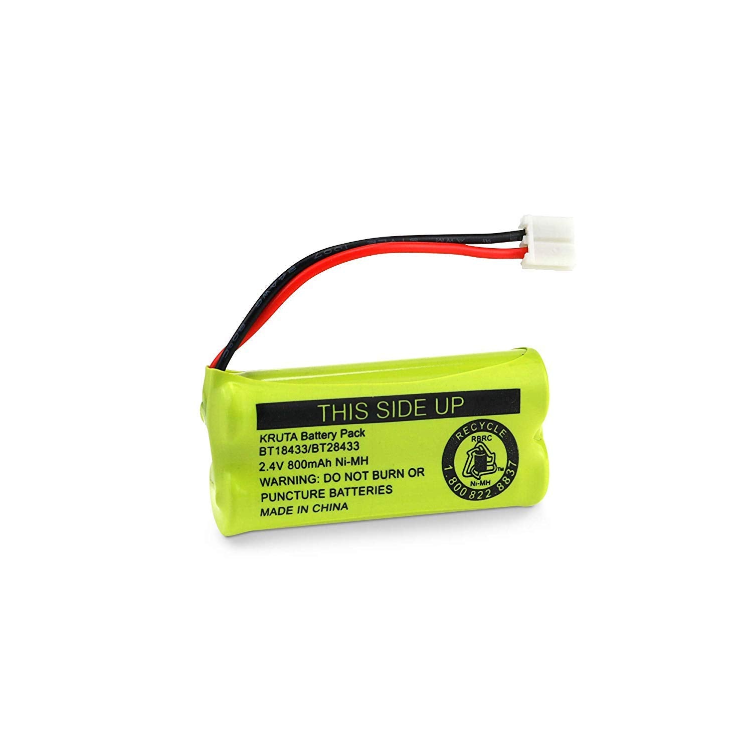 Kruta Bt18433/Bt28433 800Mah 2.4V Ni Mh Cordless Phone Battery Compatible With At&T And Vtech Bt18433 Bt28433 Bt184342 Bt284342