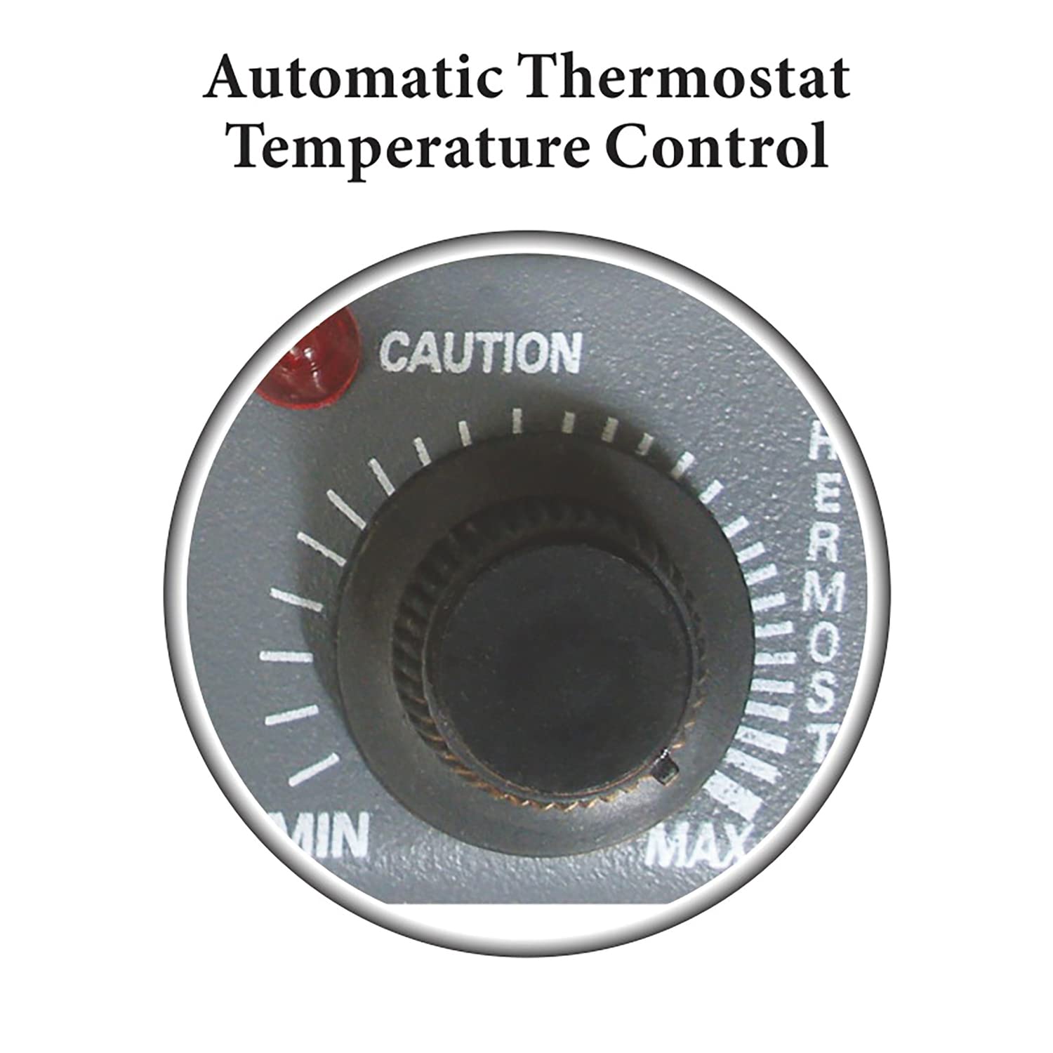 Optimus, 5.4 X 6.7 X 6.3 Inch, White/Grey Mini Compact Utility Thermostat Heater