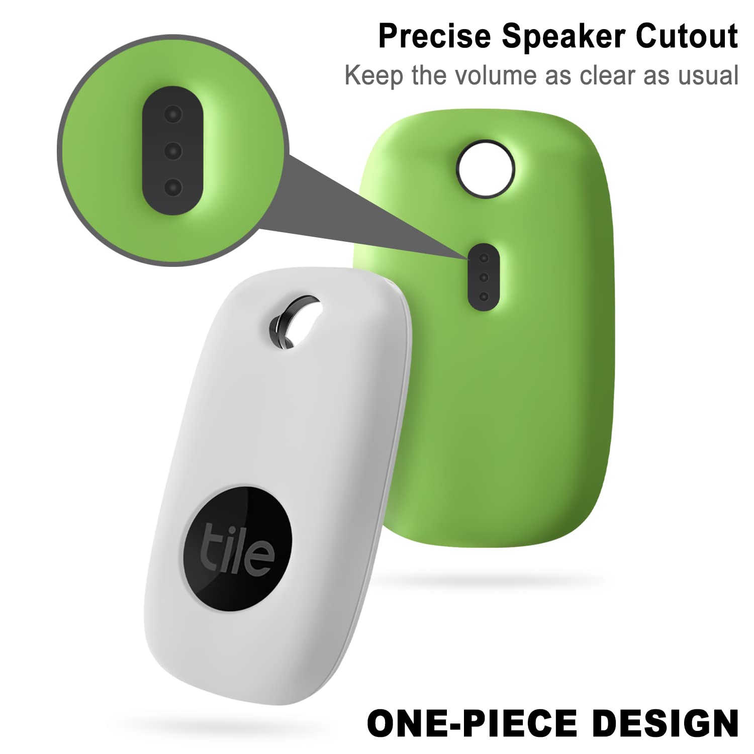 Geiomoo Silicone Case For Tile Pro 2022 Tracker, Soft Flexible Scratch Resistant Cover With Carabiner (2 Pack White+Fluorescent