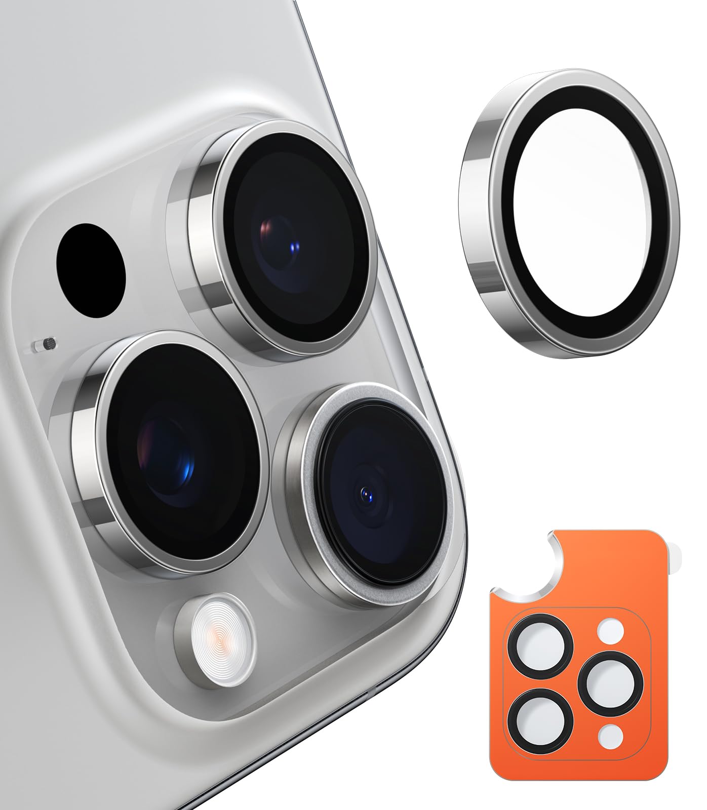 Torras Top Notch Lensguard For Iphone 16 Pro Max/16 Pro Camera Lens Protector [1:1 Invisible Perfect Fit & Capture Ultra Clarity