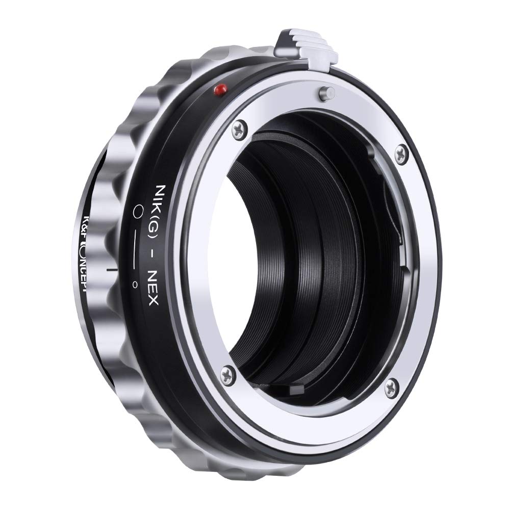 K&F Concept Lens Mount Adapter Compatible With Nikon G Af S F Ais Ai Nikkor F Mount G Type D/Slr Lens To Sony Alpha E Mount Nex Camera Compatible With Sony Alpha A7,A6000,A6300,A6500,A5000,A5100