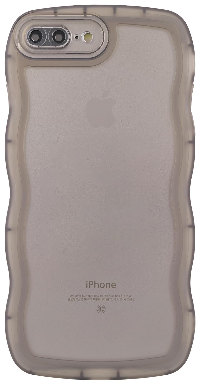 Skylmw Compatible With Iphone 7 Plus/8 Plus Case 5.5'', Cute Kawaii Curly Wave Frame Shape Soft Silicone Shockproof Protective P