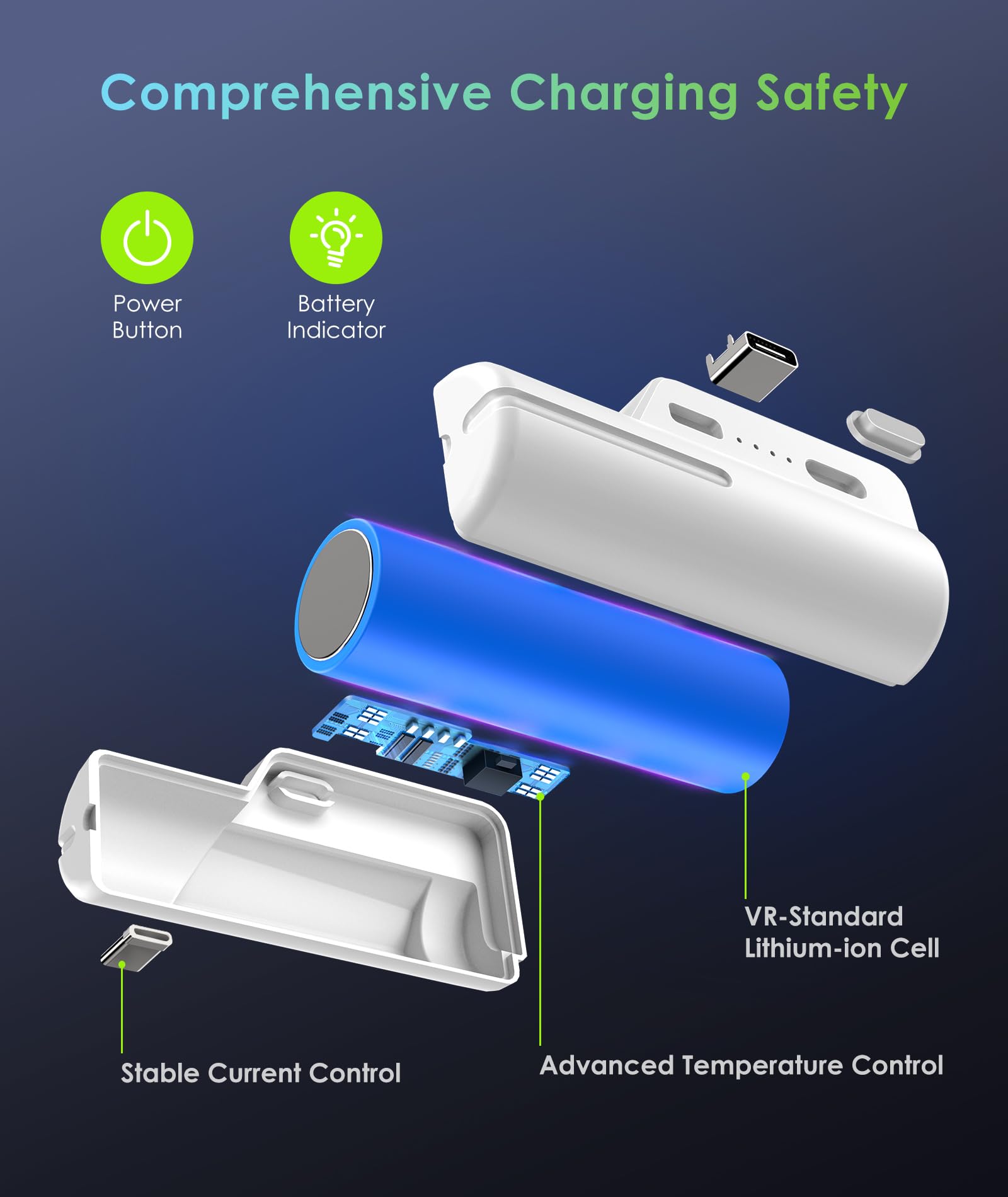 5000Mah Battery Pack Fit For Meta Oculus Quest 2 & Elite Head Strap, Lightweight Portable Vr Power Charger Battery Extender Rech