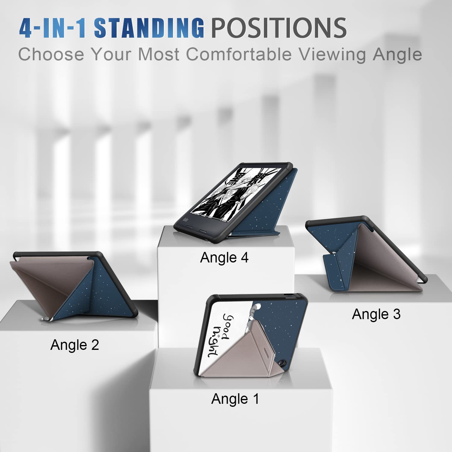 Xuanbeier Soft Tpu Case Compatible With Kobo Libra Color & Kobo Libra 2 7 Slim Lightweight Shell With Stand Function Auto Wake/S