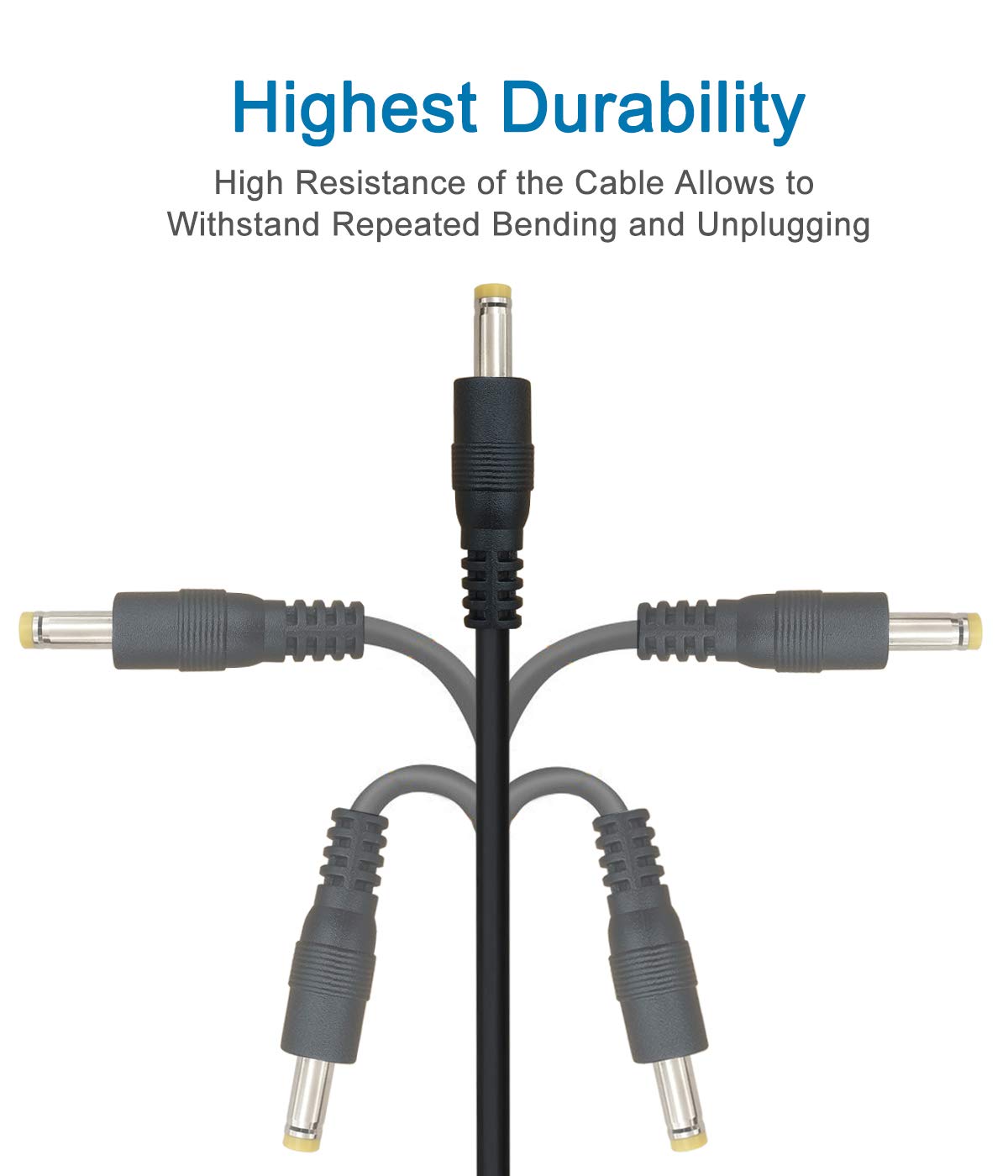 Siocen 3 Packs 4Ft Usb 2.0 A Male To Dc 4.0Mm X 1.7Mm 5 Volt Dc Barrel Jack Power Cable,Dc 5V Power Plug Connector Charger Cord