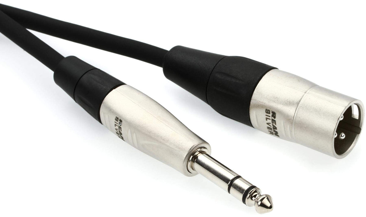 Hosa Hsx 015 Pro Balanced Interconnect, Rean 1/4 Inches Trs To Xlr3 Meter, 15 Feet