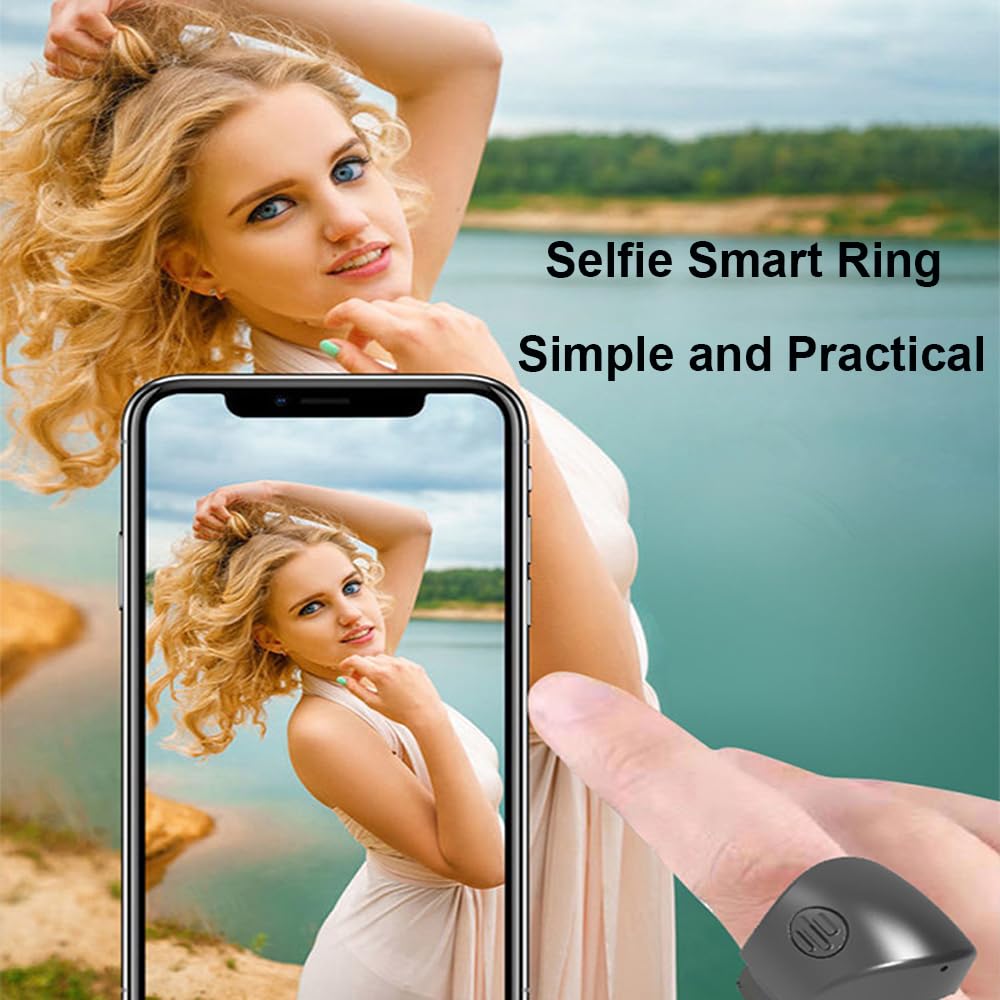 Recharging Bluetooth 5.1 Smart Ring Selfie Remote Control For Iphone & Android Wireless Remote Control Selfie Shutter For Photog