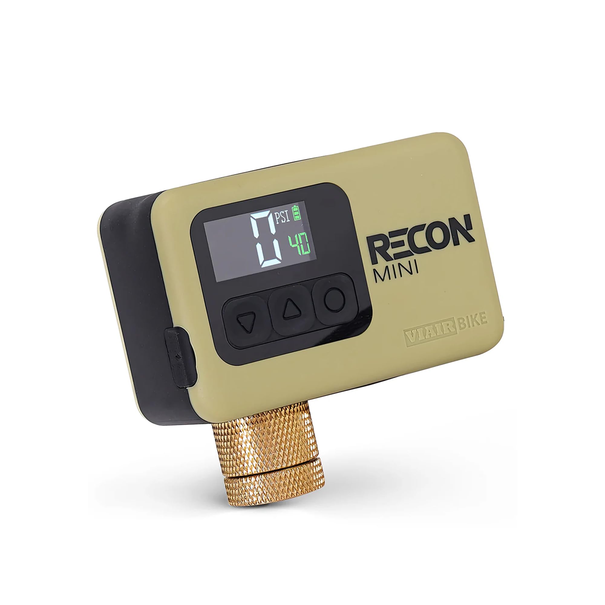 VIAIR Recon Mini - Premium Portable Air Compressor For Cyclists - Digital Tire Pressure Gauge with 120 PSI - For Road, Gravel & 