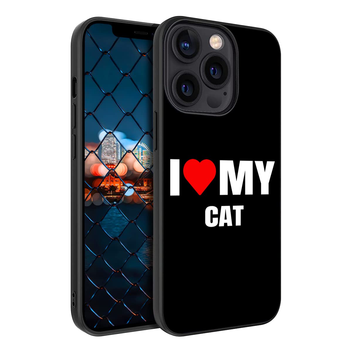 I Love My Cat Red Heart Decor Phone Case For Iphone 15 14 13 12 11 Pro Max Mini Xr 8 Plus Samsung Galaxy S23 S22 S21 S20 Fe Ultr