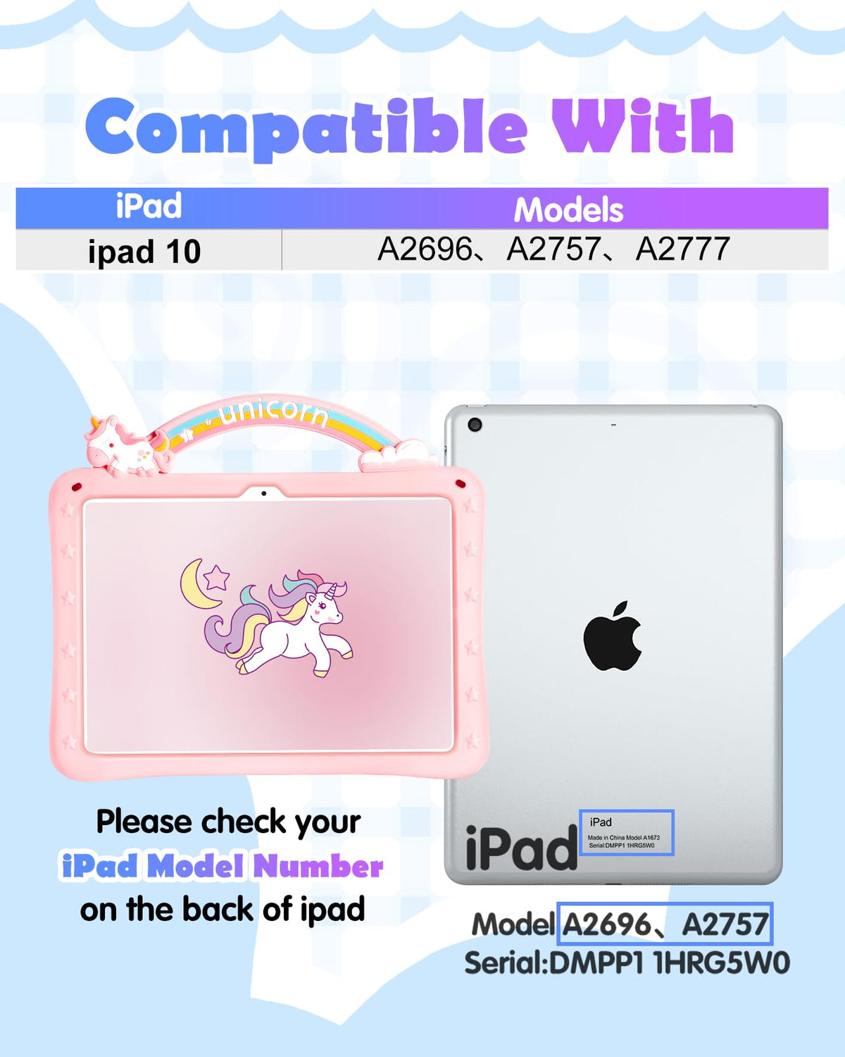 Wazzasoft For Ipad 10Th Generation Case 10.9 Inch For Girls Cute Girly ...