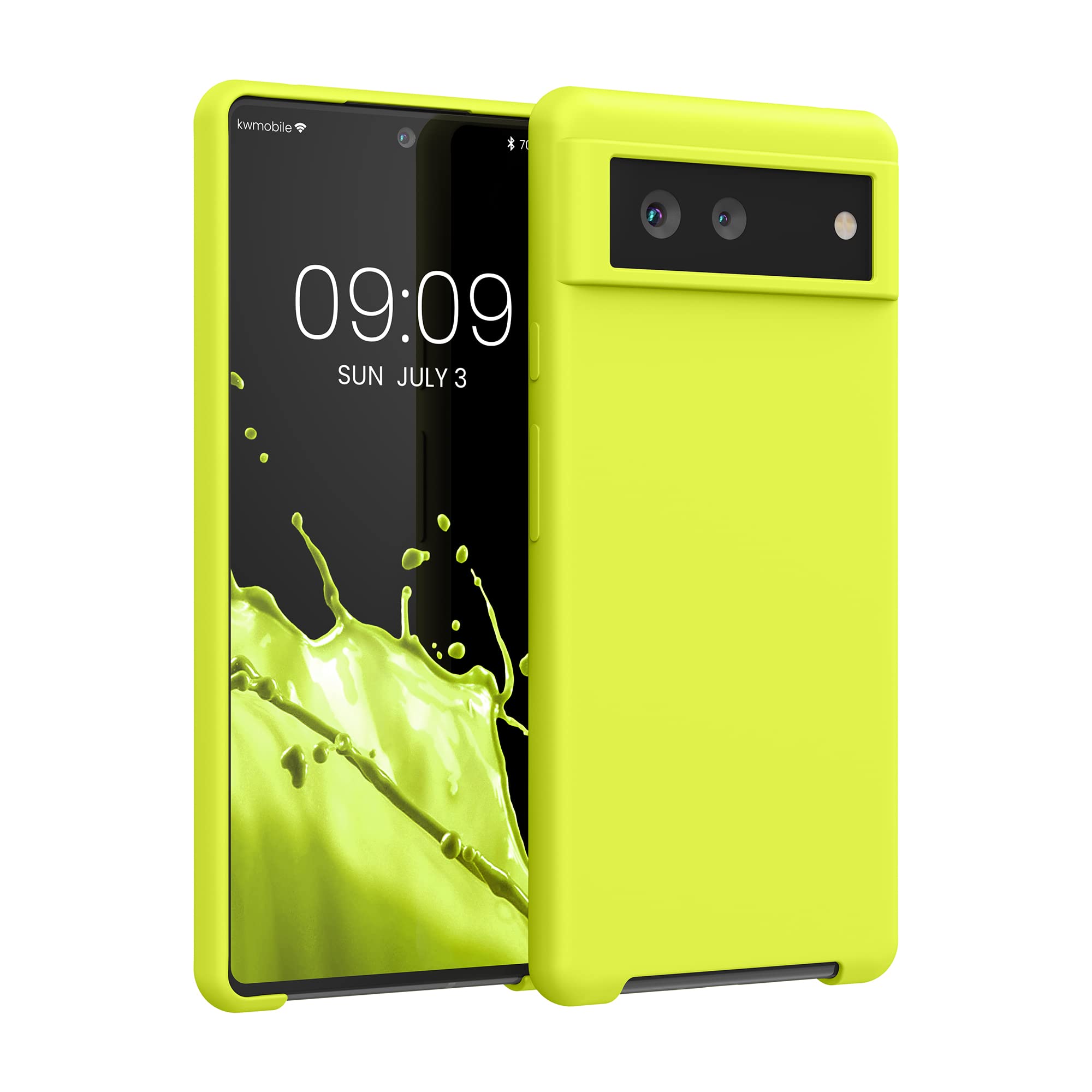 kwmobile Case Compatible with Google Pixel 6 Case - TPU Silicone Phone Cover with Soft Finish - Lemon Yellow