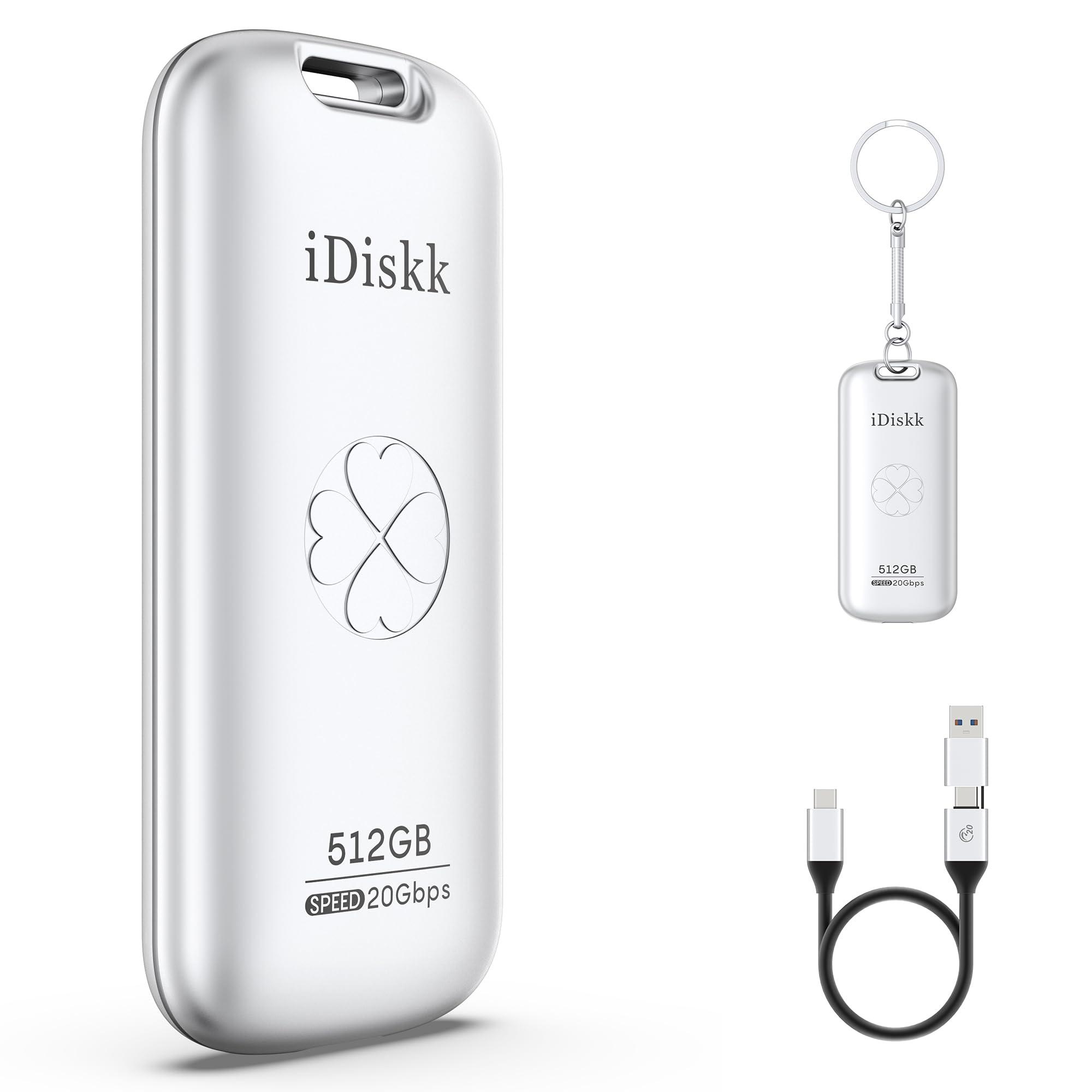 Idiskk ?Plug Play? 512Gb High Speed 2000Mb/S Portable Ssd |Pocket Sized | Usb 3.2 Gen 2X2 | External Solid State Drive | Photo Stick Compatible With Xbox,Ps4,Ipad,Pc&Mac,Pc,Android Phones,Cameras