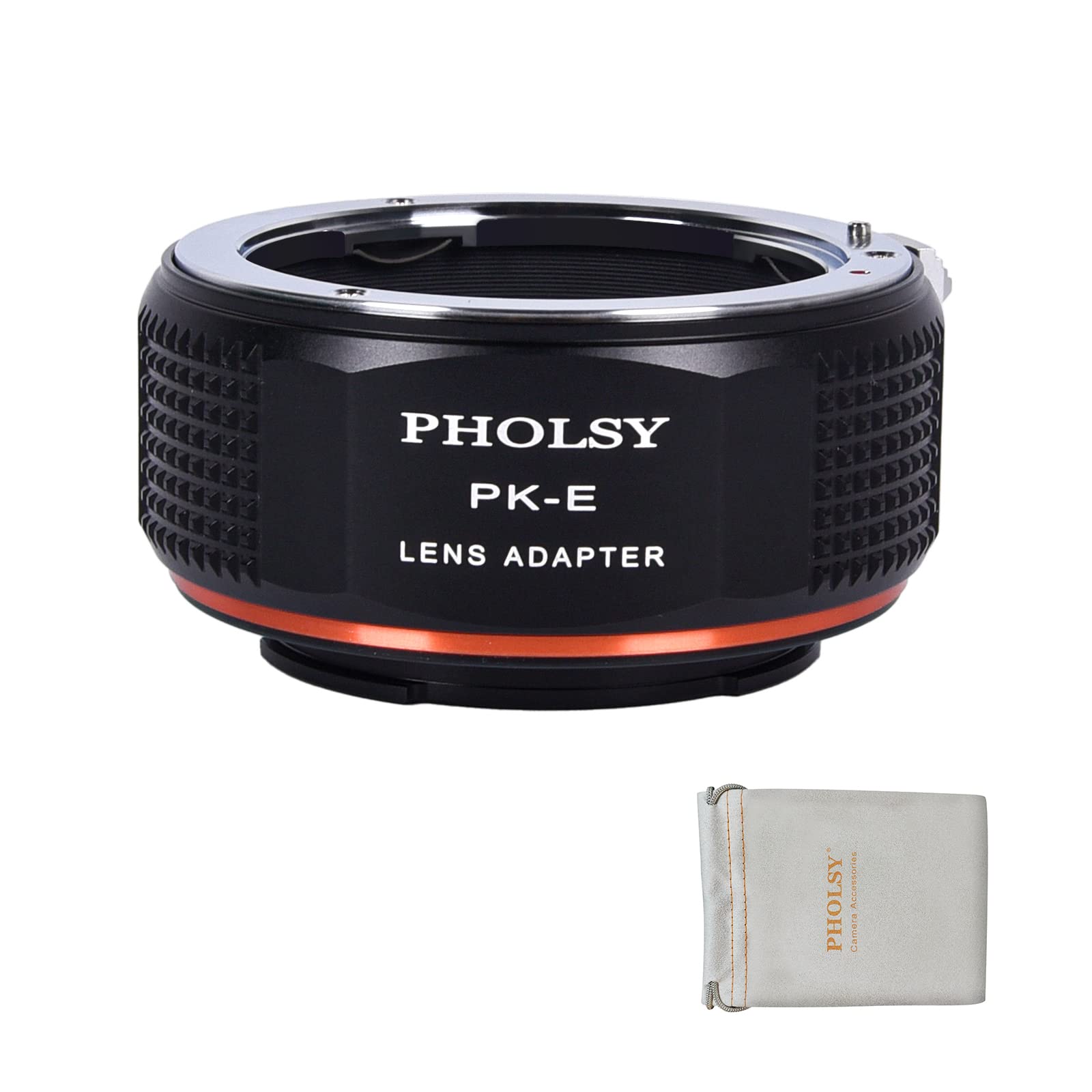 Pholsy Lens Mount Adapter Manual Focus Compatible With Pentax K (Pk) Lens To Sony E (Nex) Mount Camera, Pk To E, Pk To Nex