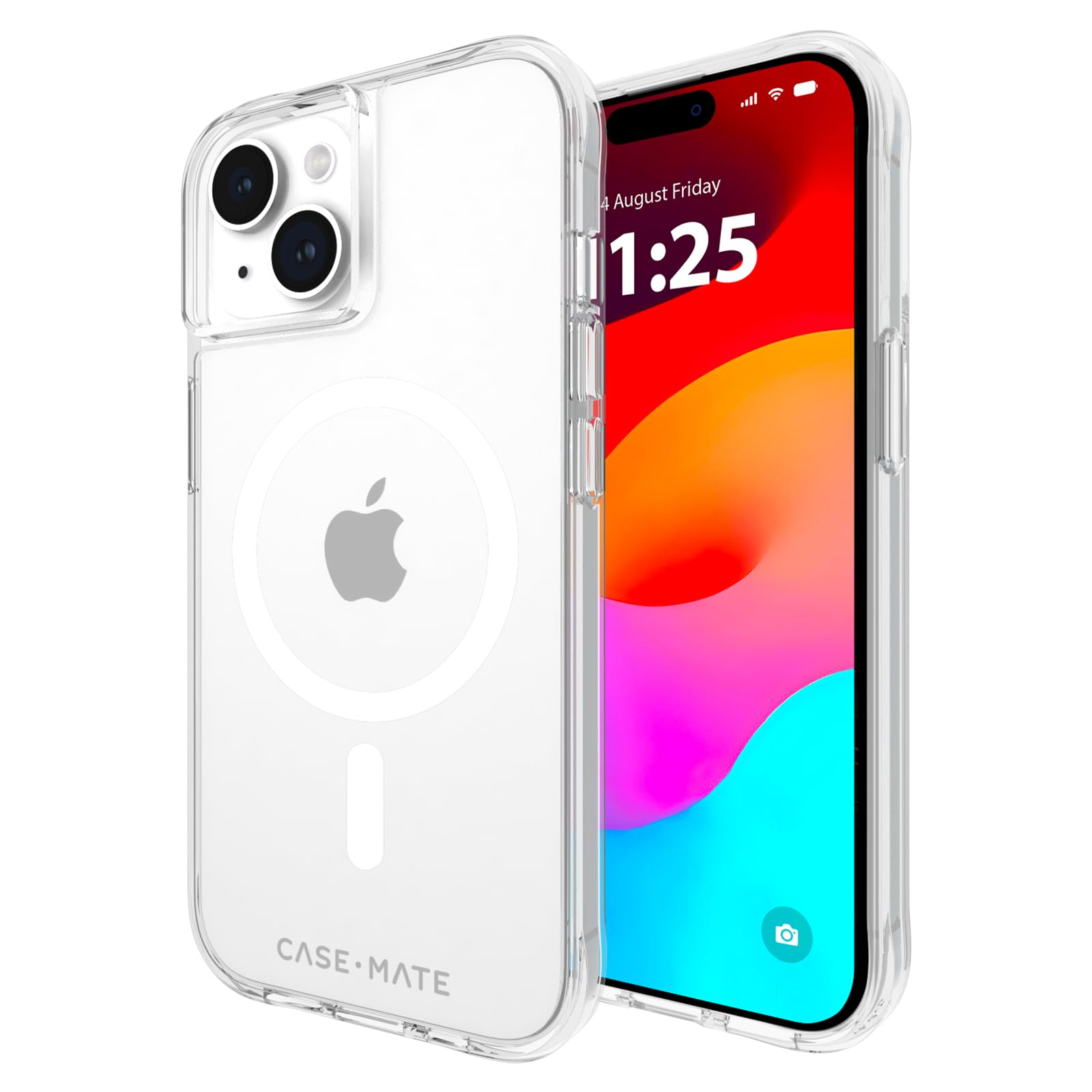 Case-Mate Tough iPhone 15 Case - Clear [12ft Drop Protection] [Compatible with MagSafe] Magnetic Phone Case for iPhone 15 6.1, S