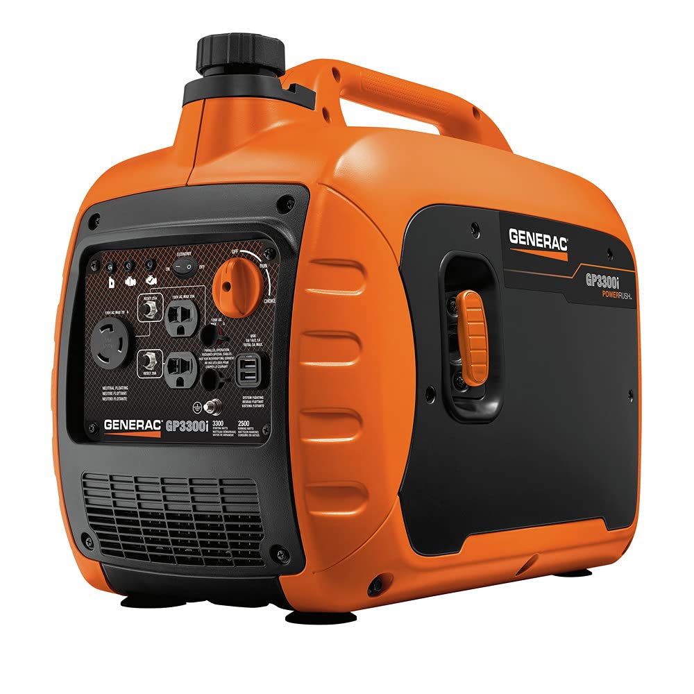 Generac 7154 Gp3300I 3,300 Watt Gas Powered Portable Inverter Generator   Compact And Lightweight Design With Parallel Capabilit