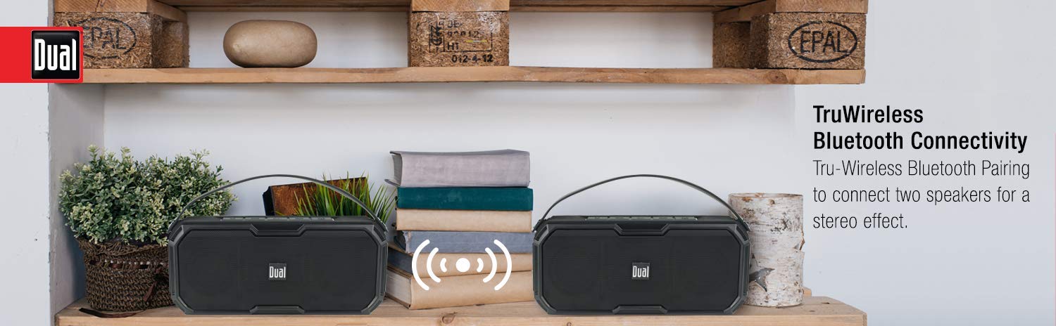 Dual Electronics Lubtws6 Wireless Portable Bluetooth Speaker, Truwireless Bluetooth Stereo, Waterproof & Dustproof Ip67, 360 Deg