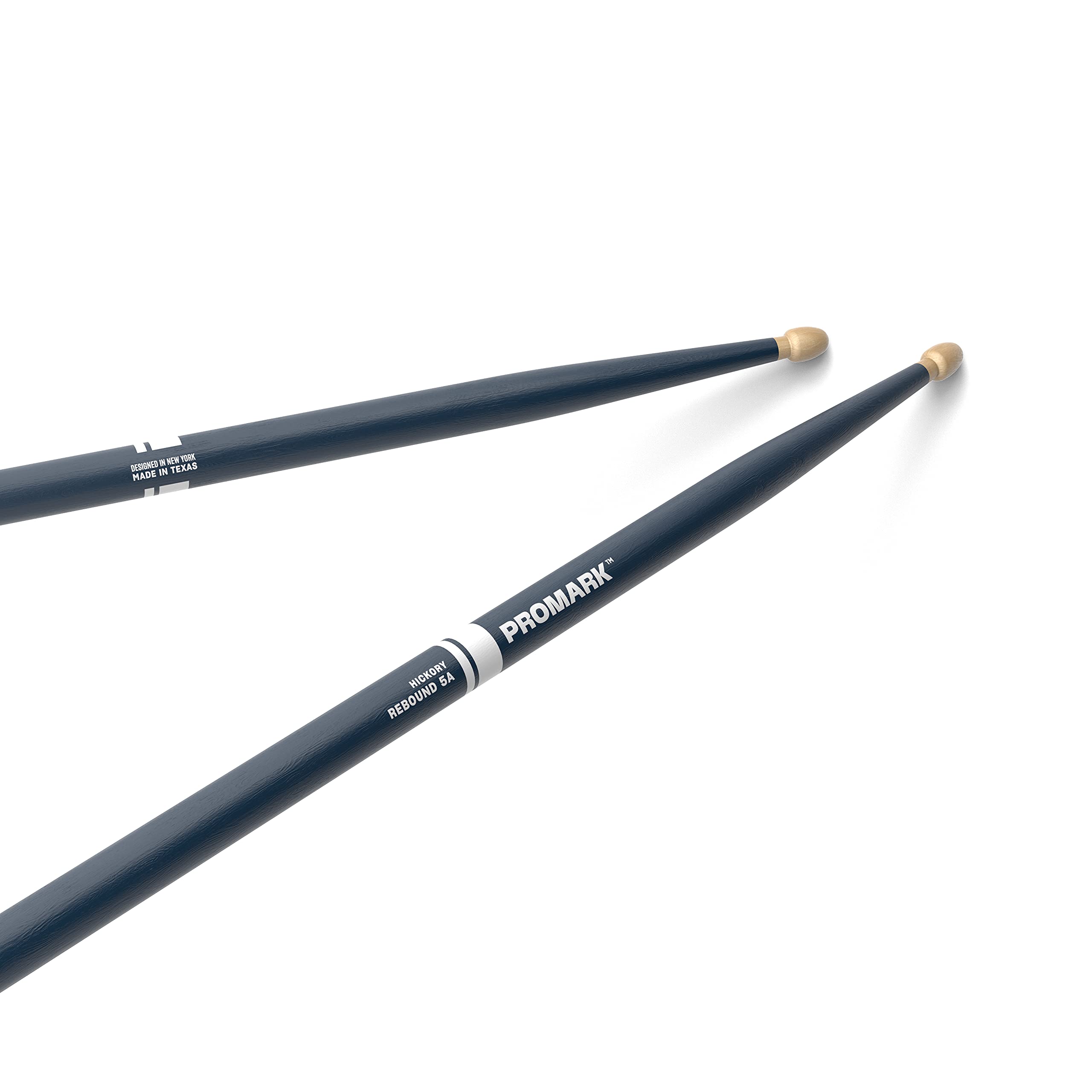 ProMark Rebound 5A Painted Blue Hickory Drumsticks, Acorn Wood Tip, One Pair