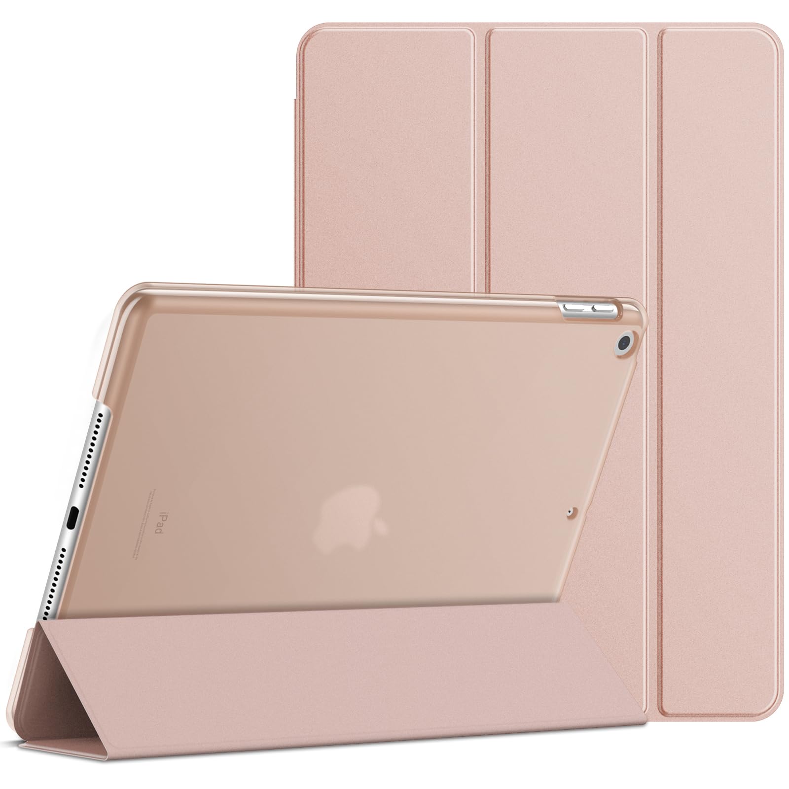 JETech Case for iPad 10.2-Inch (2021/2020/2019 Model, 9/8/7 Generation), Auto Wake/Sleep Cover (Rose Gold)