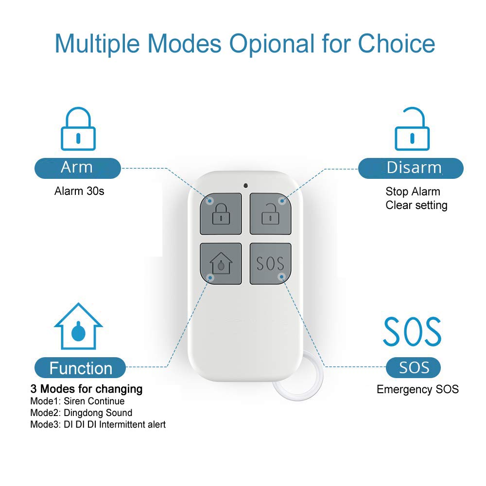 Door Window Alarm When Opened For Home Kids Safety With Remote, Door Entry Magnetic Sensor Alarm For Store/Garage,130Db Loud Ala