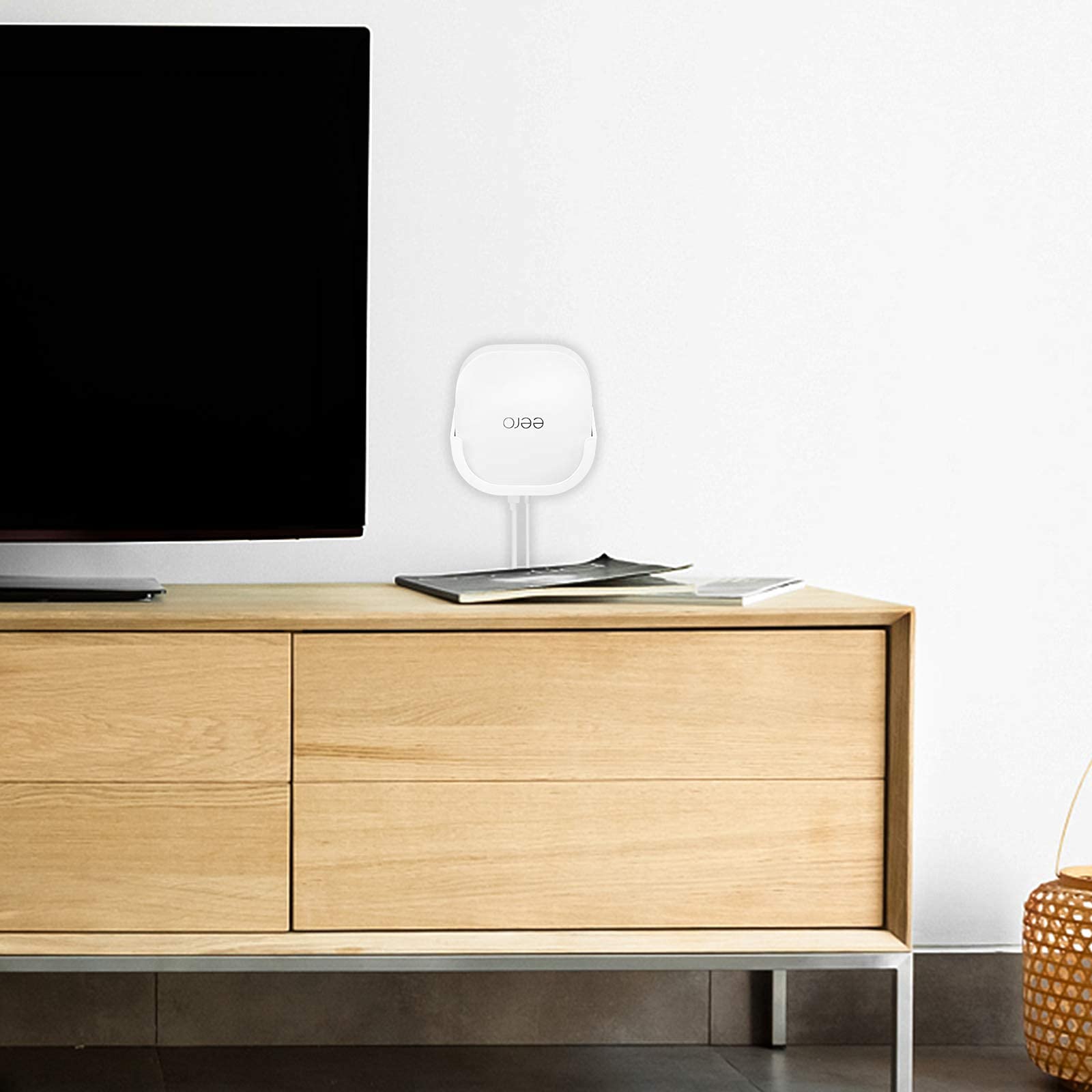 Wall Mount For Eero 6, Screwless Vhb Holder For Mounting Eero 6 Dual Band Mesh Wi Fi 6 Without Drilling (Strongly Adhesive, 2 Pa