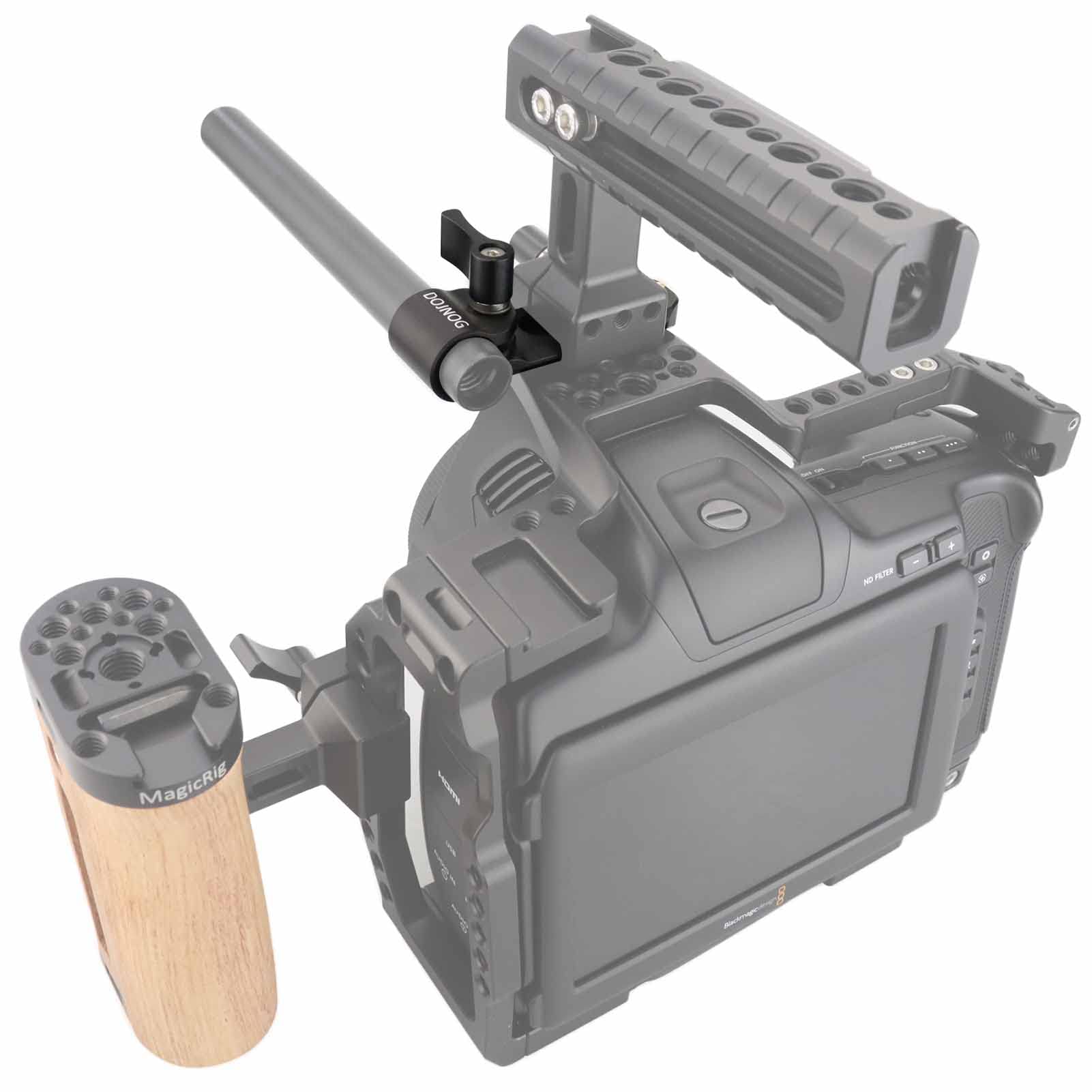 Dojnog 15Mm Single Rod Clamp Mount With Integrated Nato Rail, For 15Mm Rod Extension, Nato Clamp,For Arri Locating Hole Mount  2