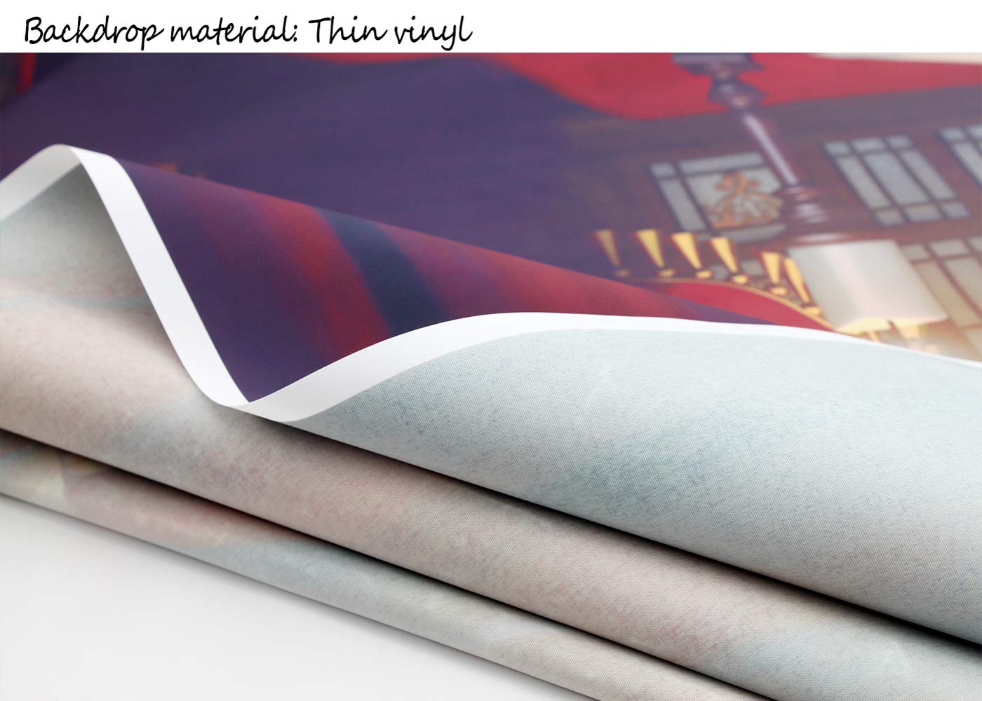 Capisco 5X7Ft Halloween Backdrop Nightmare Before Christmas Backgrounds For Baby Shower Portrait Indoor Night Antique Study Red