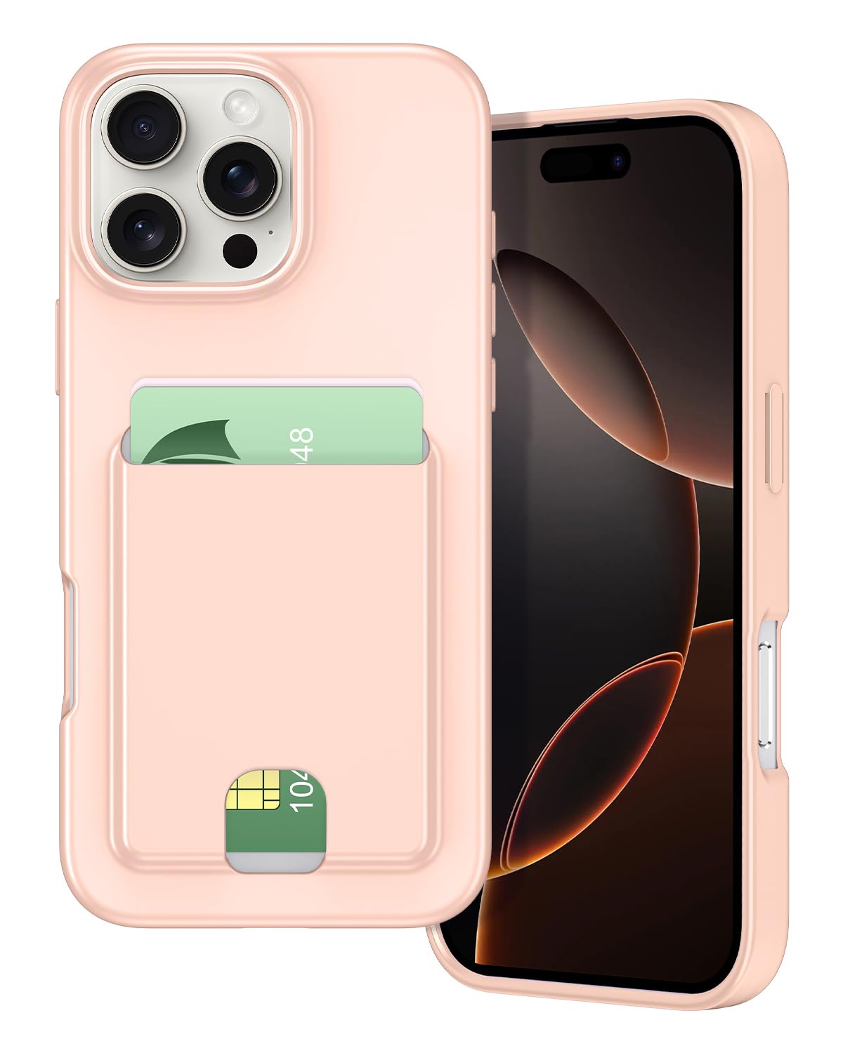 Petocase For Iphone 16 Pro Wallet Case Card Holder Slot Ultra Slim Fit Flexible Tpu Gel Rubber Soft Skin Silicone Protective Pho