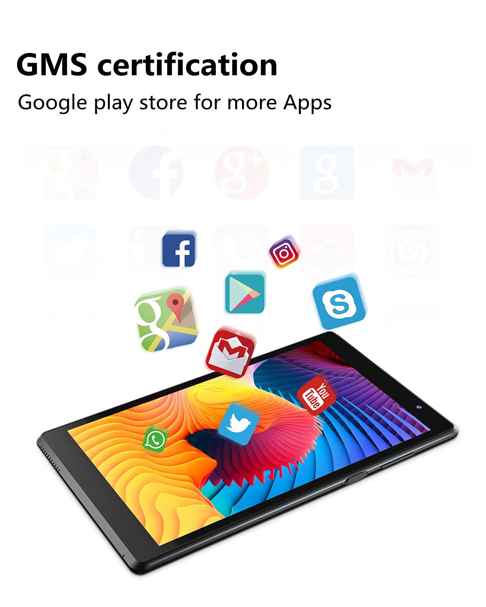 Tablet Android Tablets, 8 Inch Tablet 4Gb Ram, 32Gb Rom Support 512Gb Expand Computer Tablet Pc, Quad-Core Processor, Ips Touch