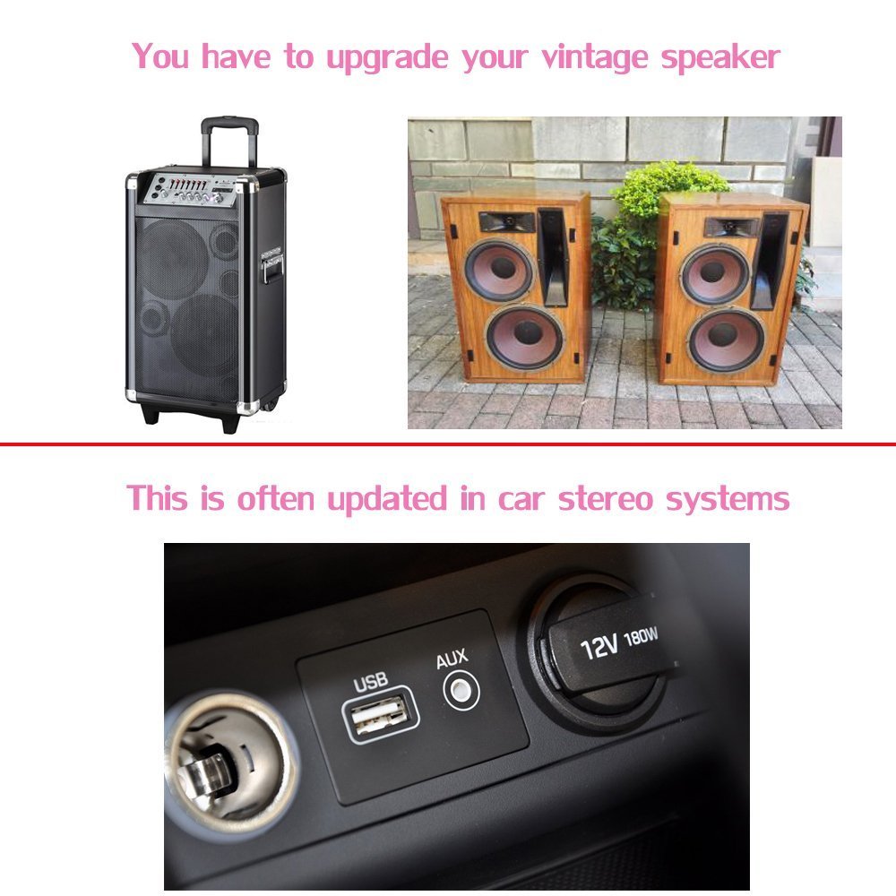 Qofowin Usb Bluetooth Receiver Adapter, Wireless Audio Adapter Car Kit Music Receiver For Home Stereo/Car Stereo Sound System Sp