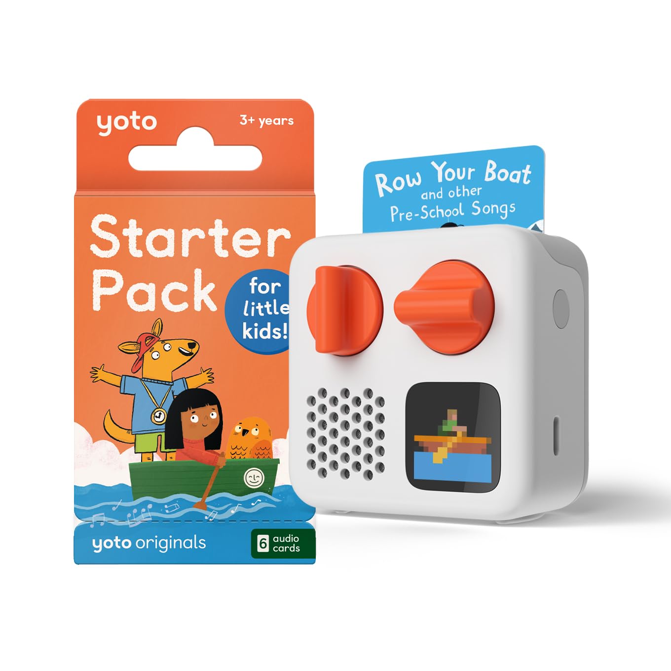 Yoto Mini (2024 Edition) + Starter Pack for Little Kids Bundle - Screen-Free Bluetooth Audio Player, All-in-1 Travel Device for 