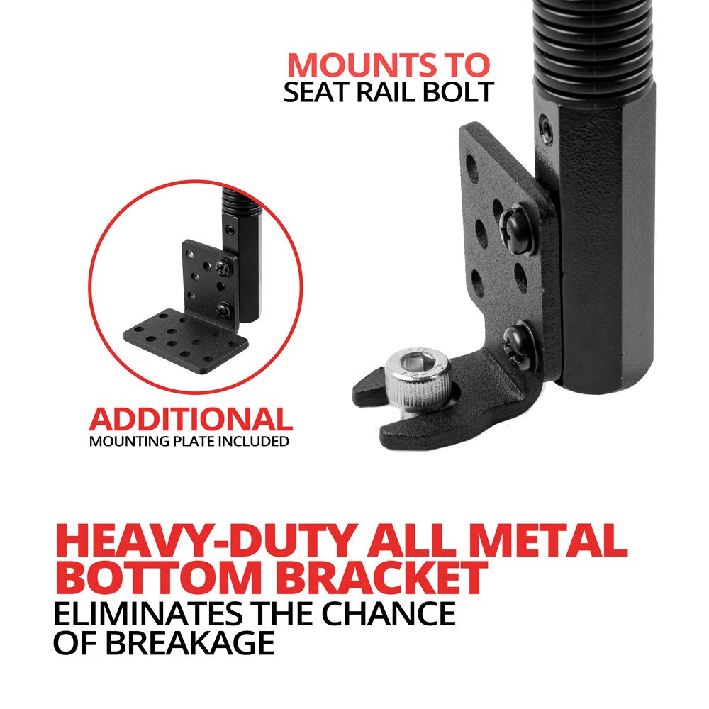 Tackform Tablet Mount For Car And Truck [Eld Mount] Industrial 22 Inch Aluminum Rod Gooseneck Seat Rail Holder For Taxi, Van, Ve