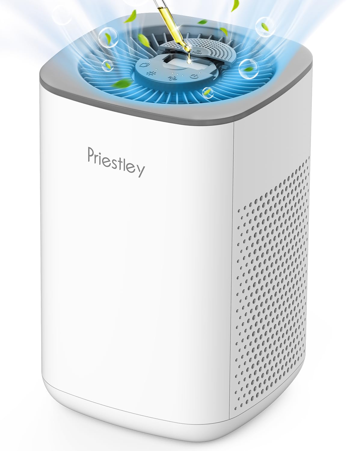 Priestley Air Purifiers For Small Home Bedroom Dorm Office Desktop, 20Db Quiet 3 In 1 Hepa Air Purifier With Essential Oil Diffu