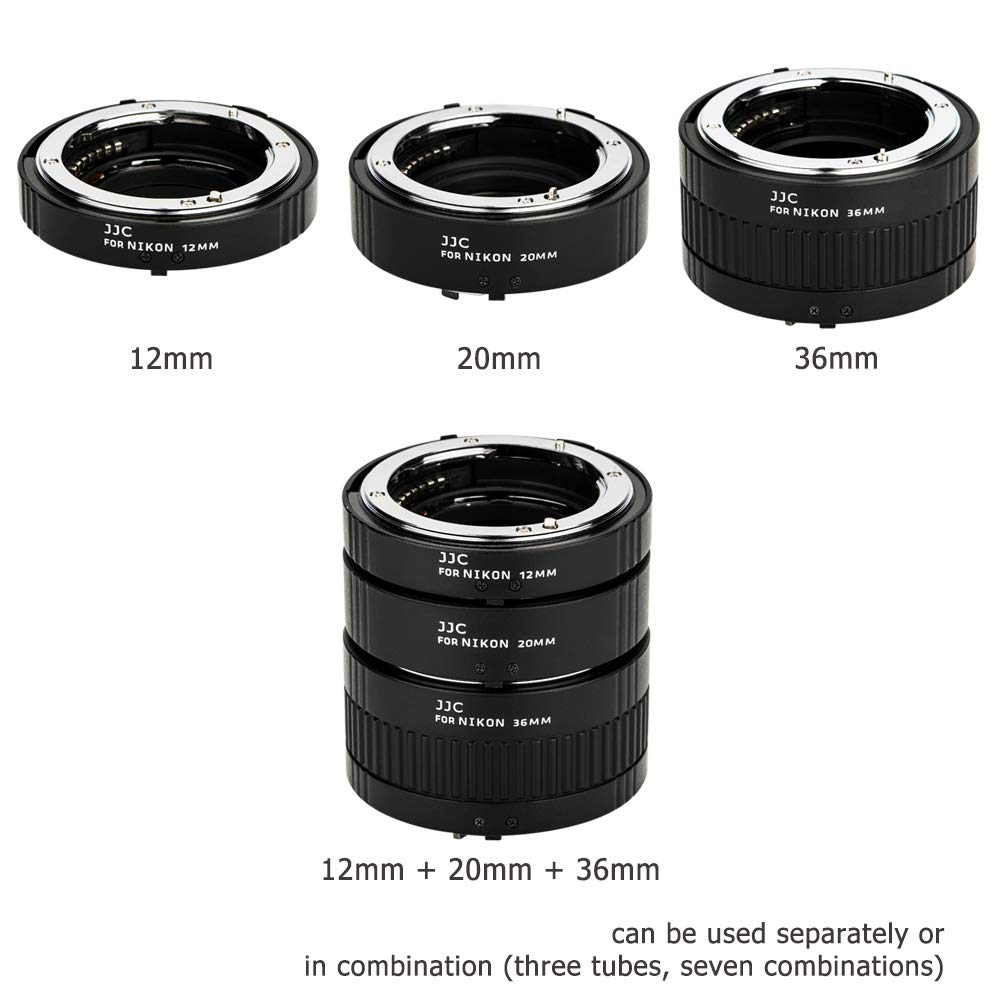 Jjc F Mount Auto Focus Macro Extension Tube Set For Nikon D850 D750 D780 D3500 D3400 D7500 D7200 D7100 D7000 D5600 D5500 D5300 D