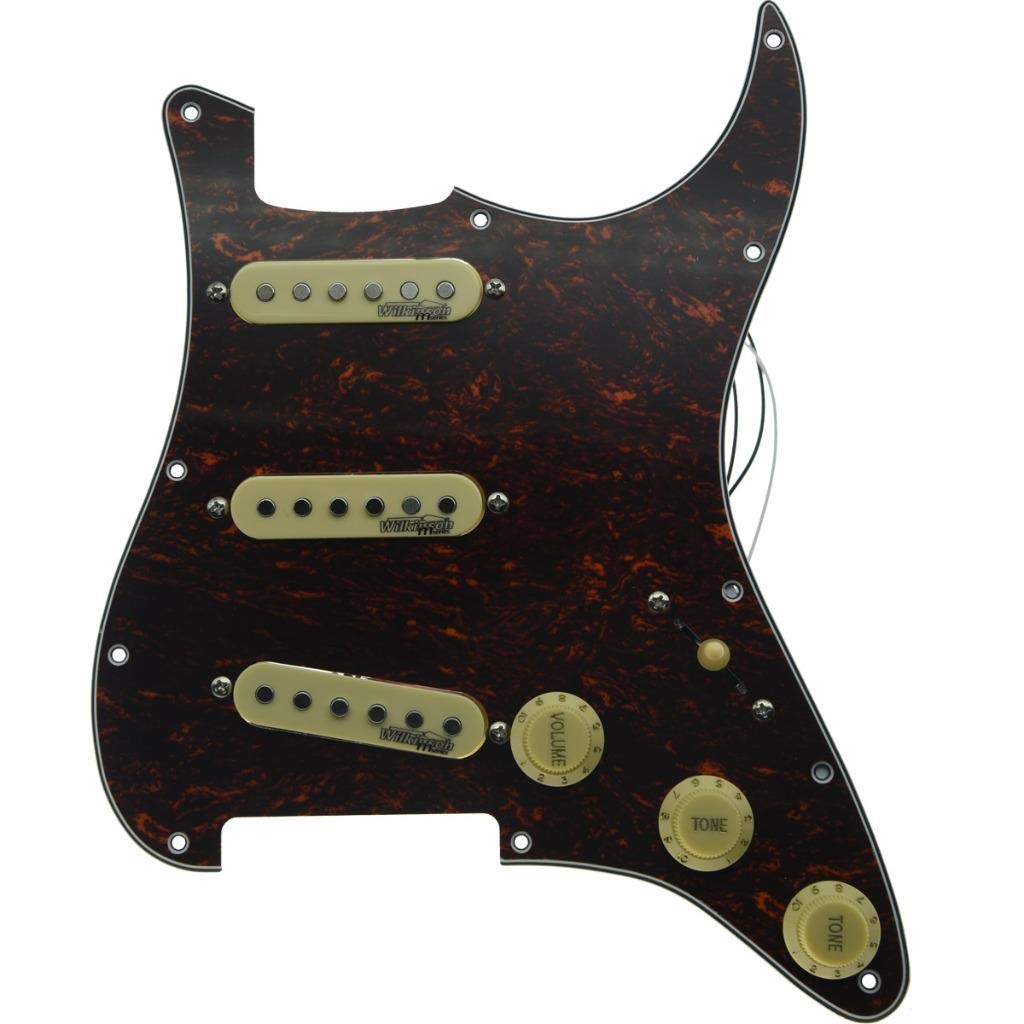 Kaish Red Tortoise Loaded Electric Guitar Pickguard Prewired Pickguard With Wilkinson Pickups For Usa/Mexico Fd Stratocaster