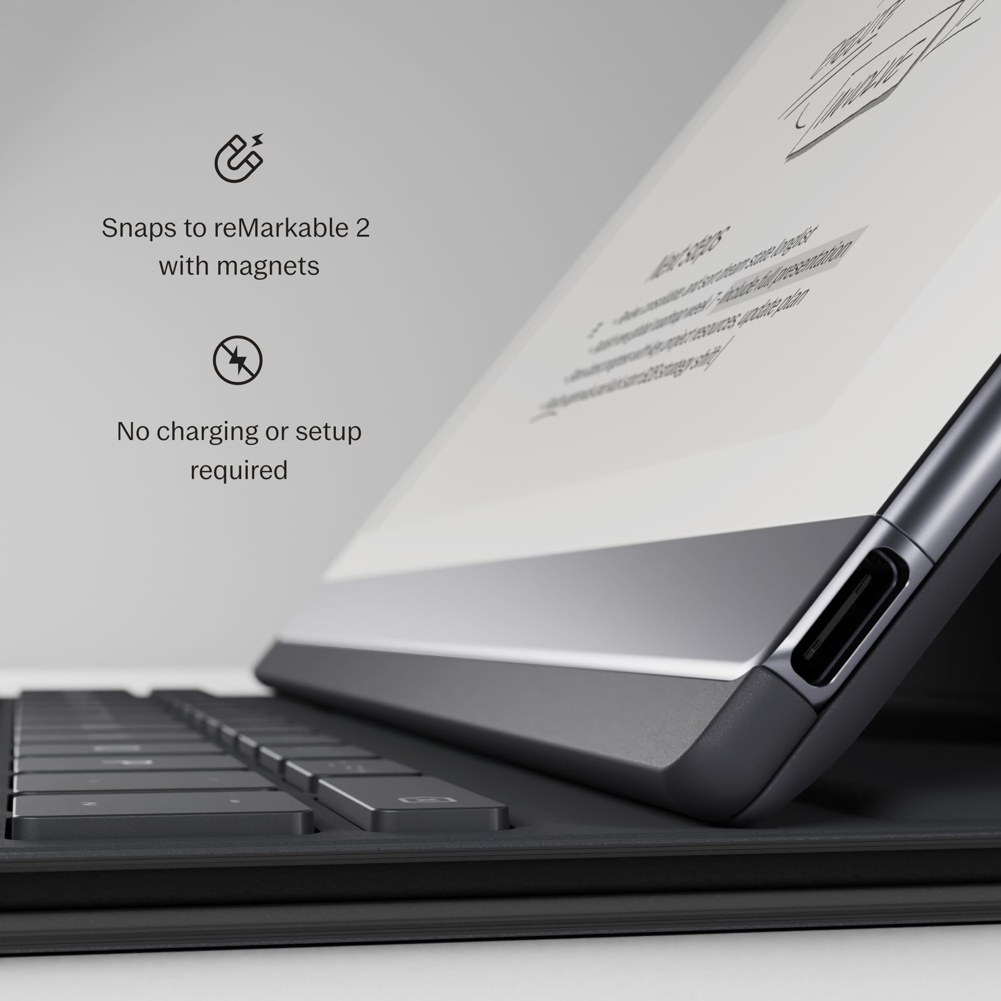 Remarkable Type Folio   Keyboard For Your Paper Tablet   No Charging Or Cables   Us English (Sepia Brown)